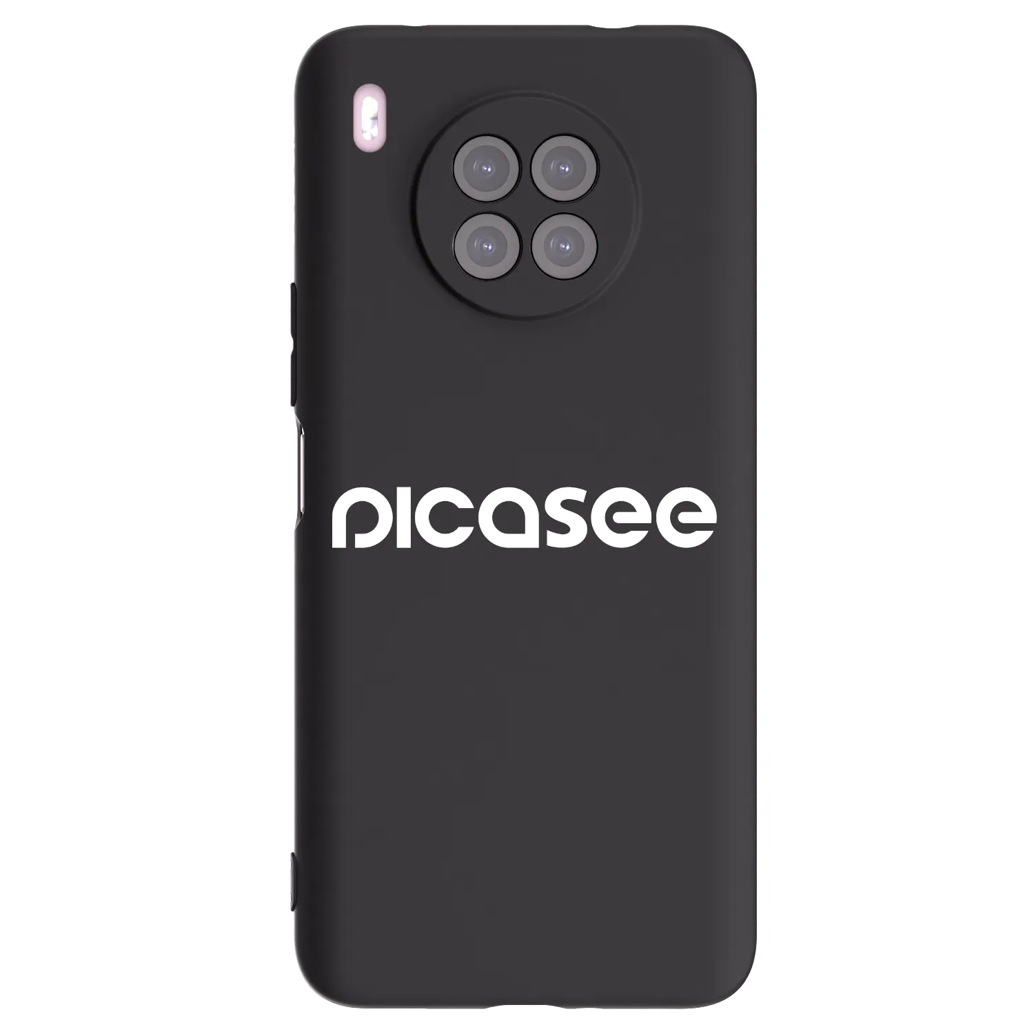 Picasee silikonowe czarne etui na Huawei Nova 8i - Picasee - new logo - white