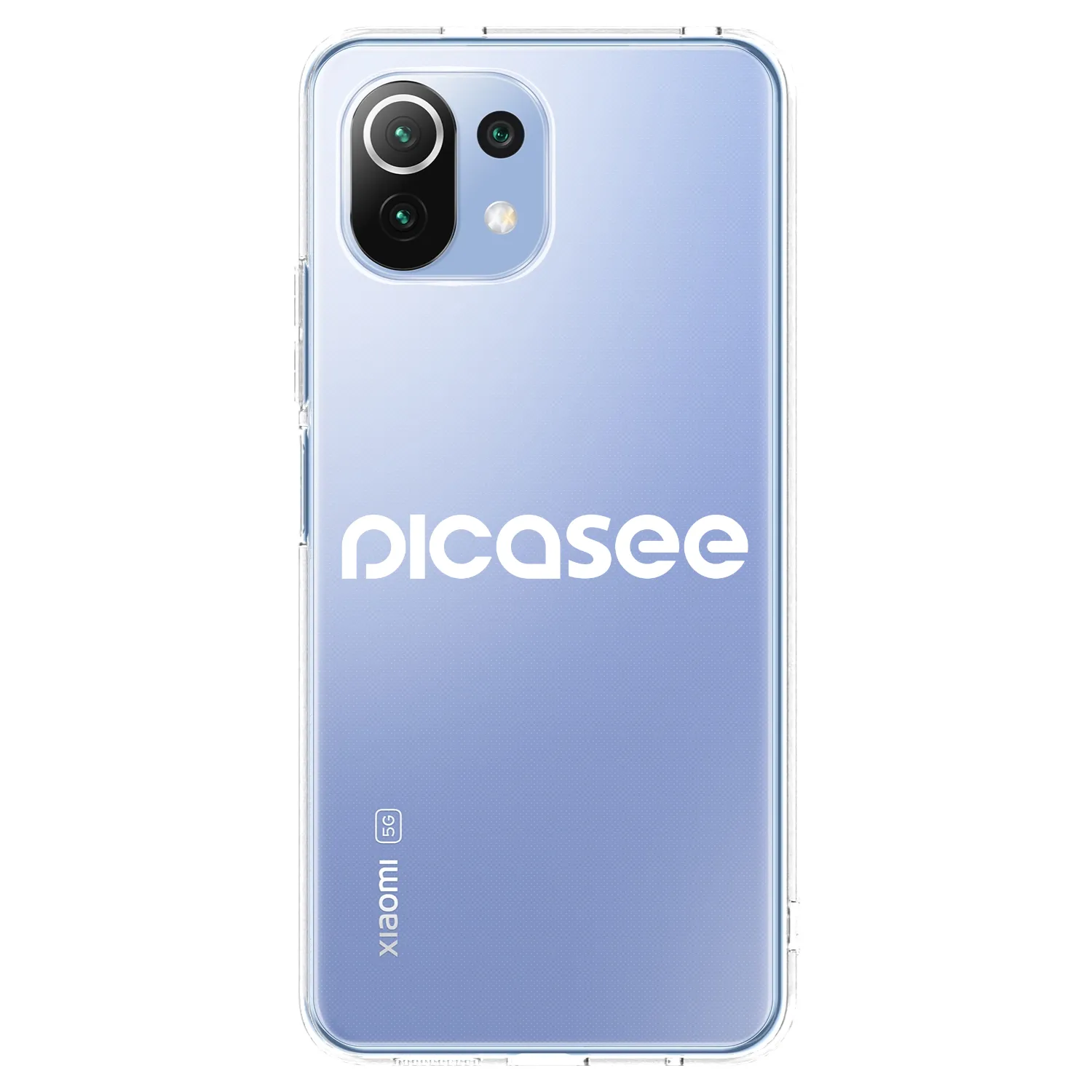 Picasee silikonowe przeźroczyste etui na Xiaomi 11 Lite 5G NE - Picasee - new logo - white