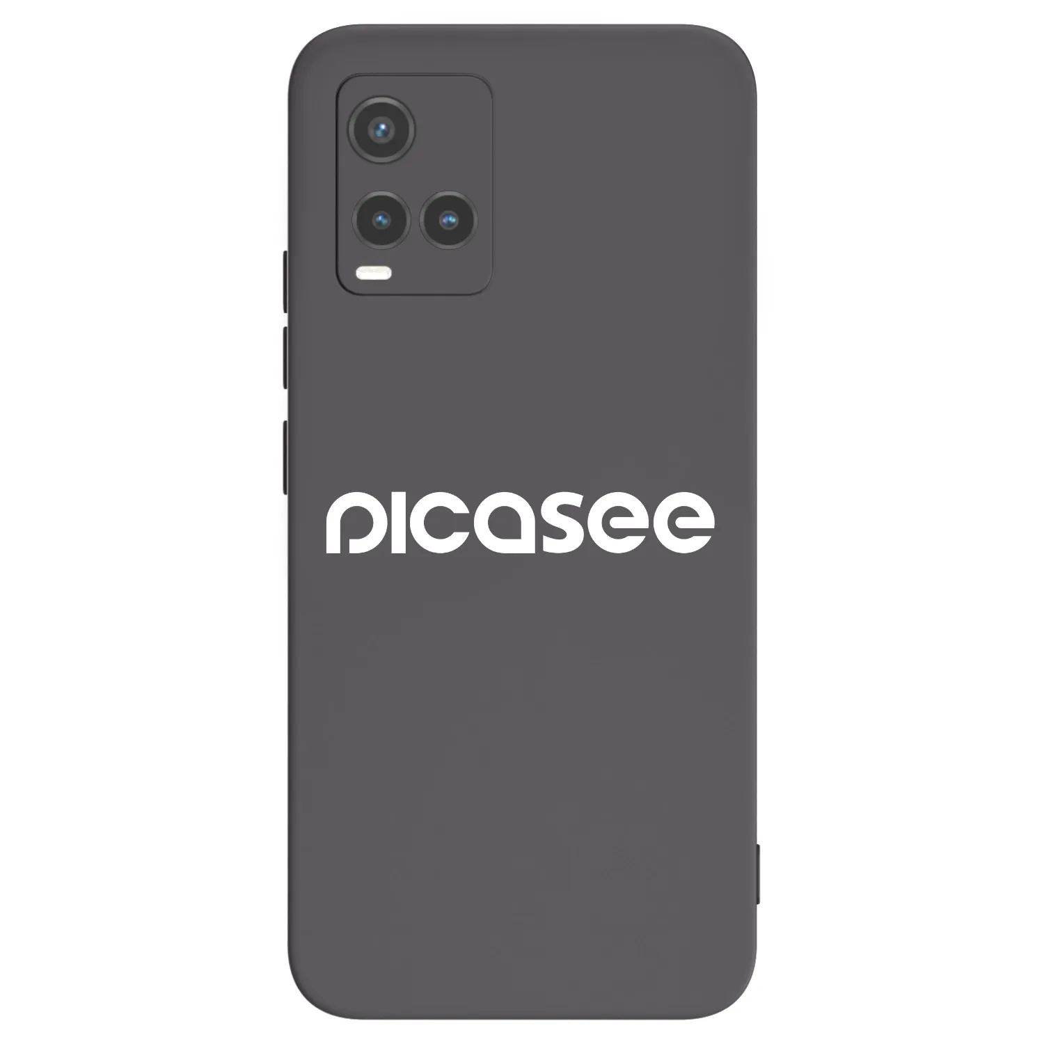 Picasee silikonowe czarne etui na Vivo Y33s - Picasee - new logo - white