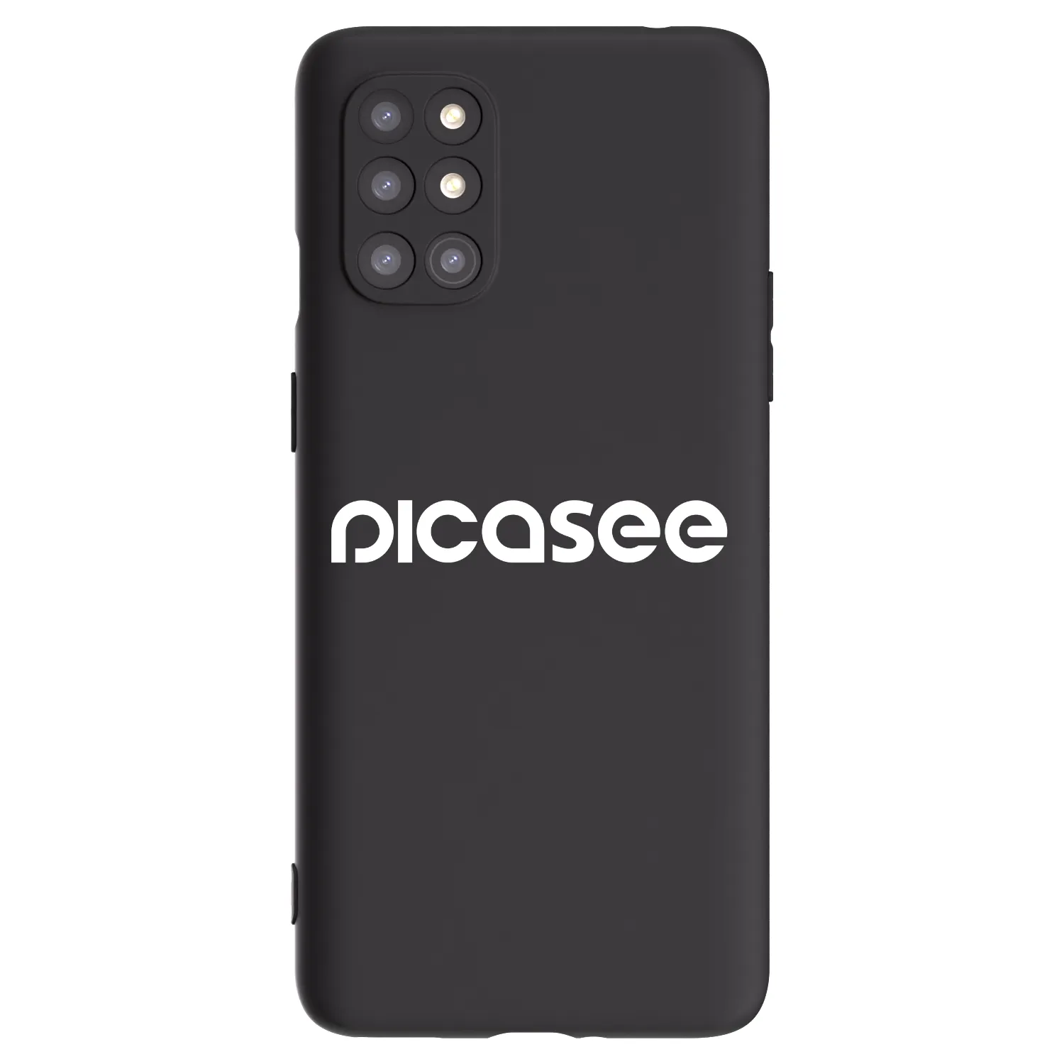 Picasee silikonowe czarne etui na OnePlus 8T - Picasee - new logo - white