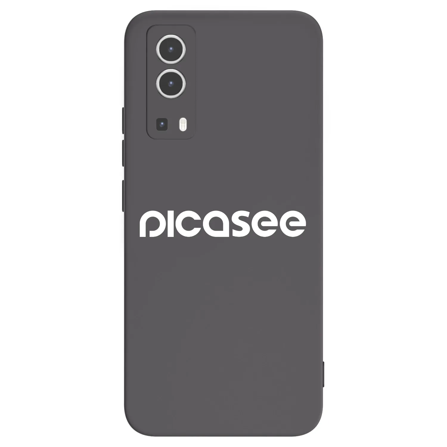 Picasee silikonowe czarne etui na Vivo Y72 5G - Picasee - new logo - white
