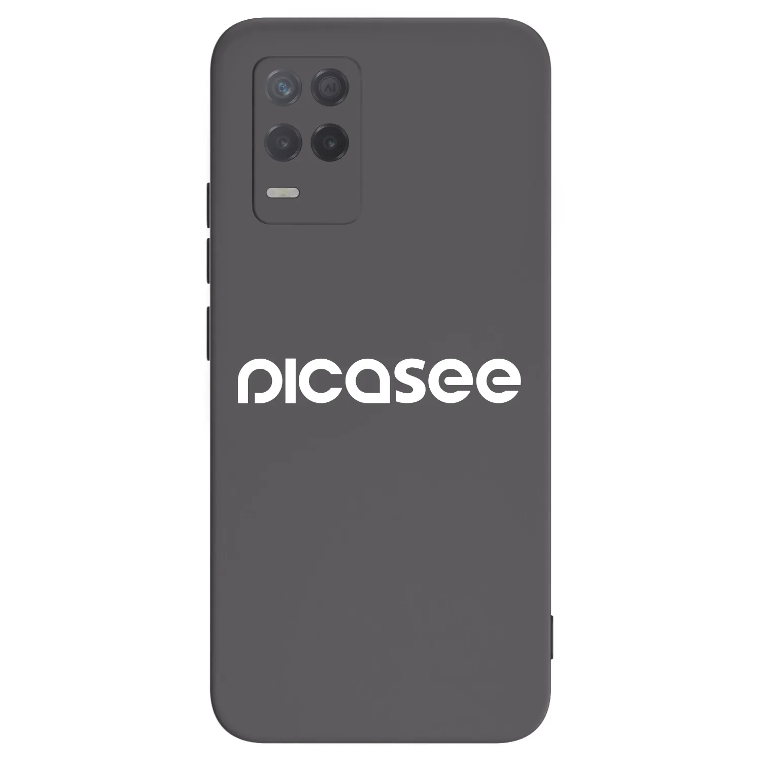 Picasee silikonowe czarne etui na Realme 8 5G - Picasee - new logo - white