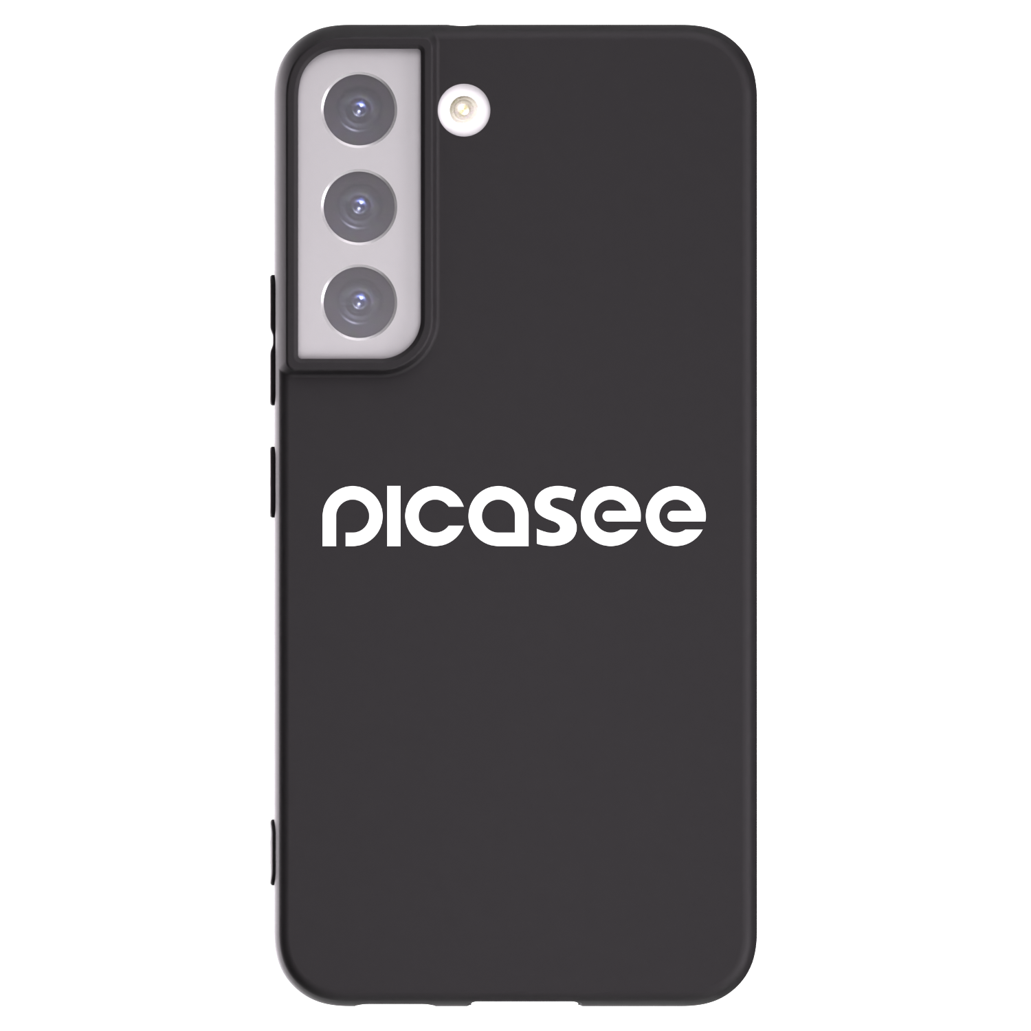 Picasee silikonowe czarne etui na Samsung Galaxy S22 5G - Picasee - new logo - white