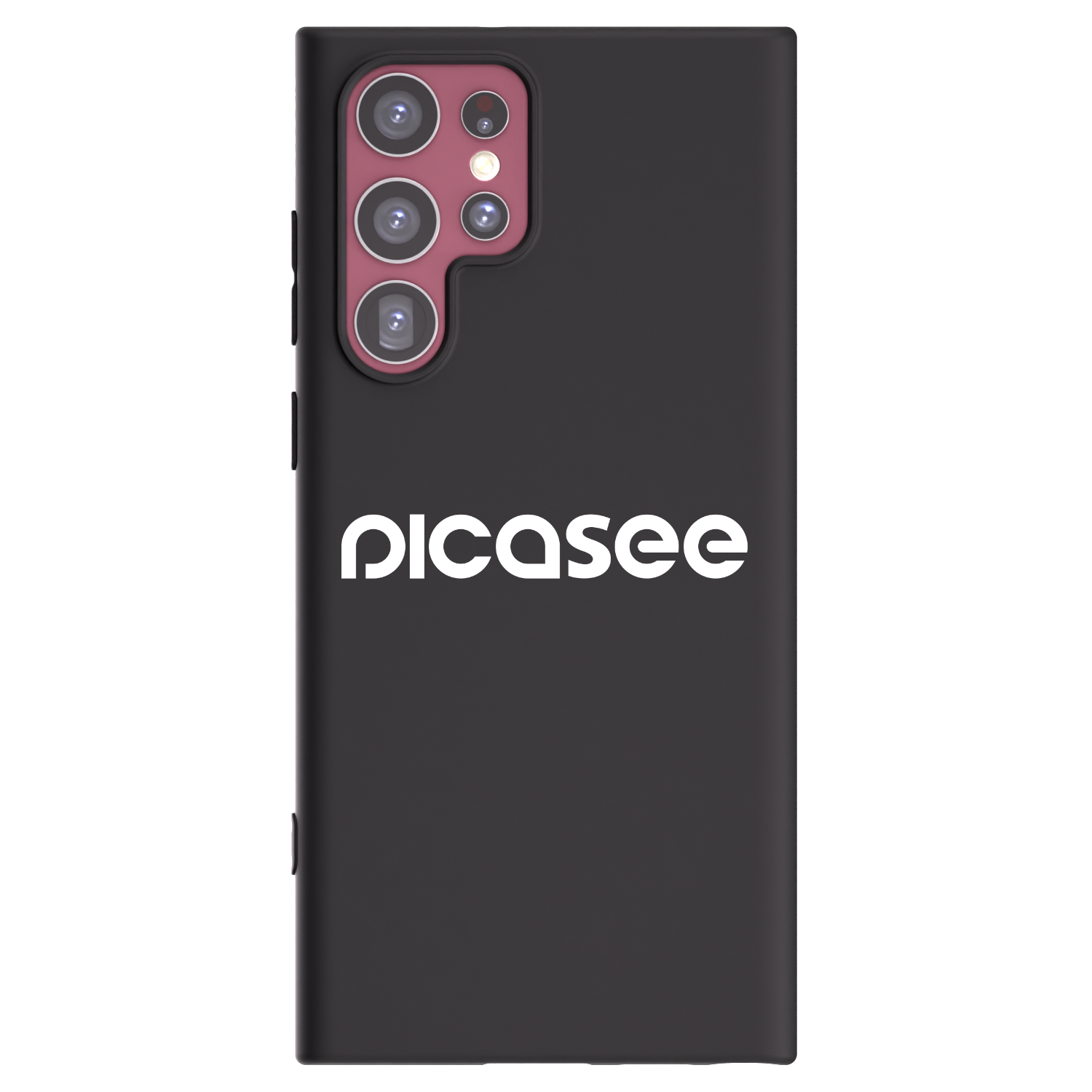 Picasee silikonowe czarne etui na Samsung Galaxy S22 Ultra 5G - Picasee - new logo - white
