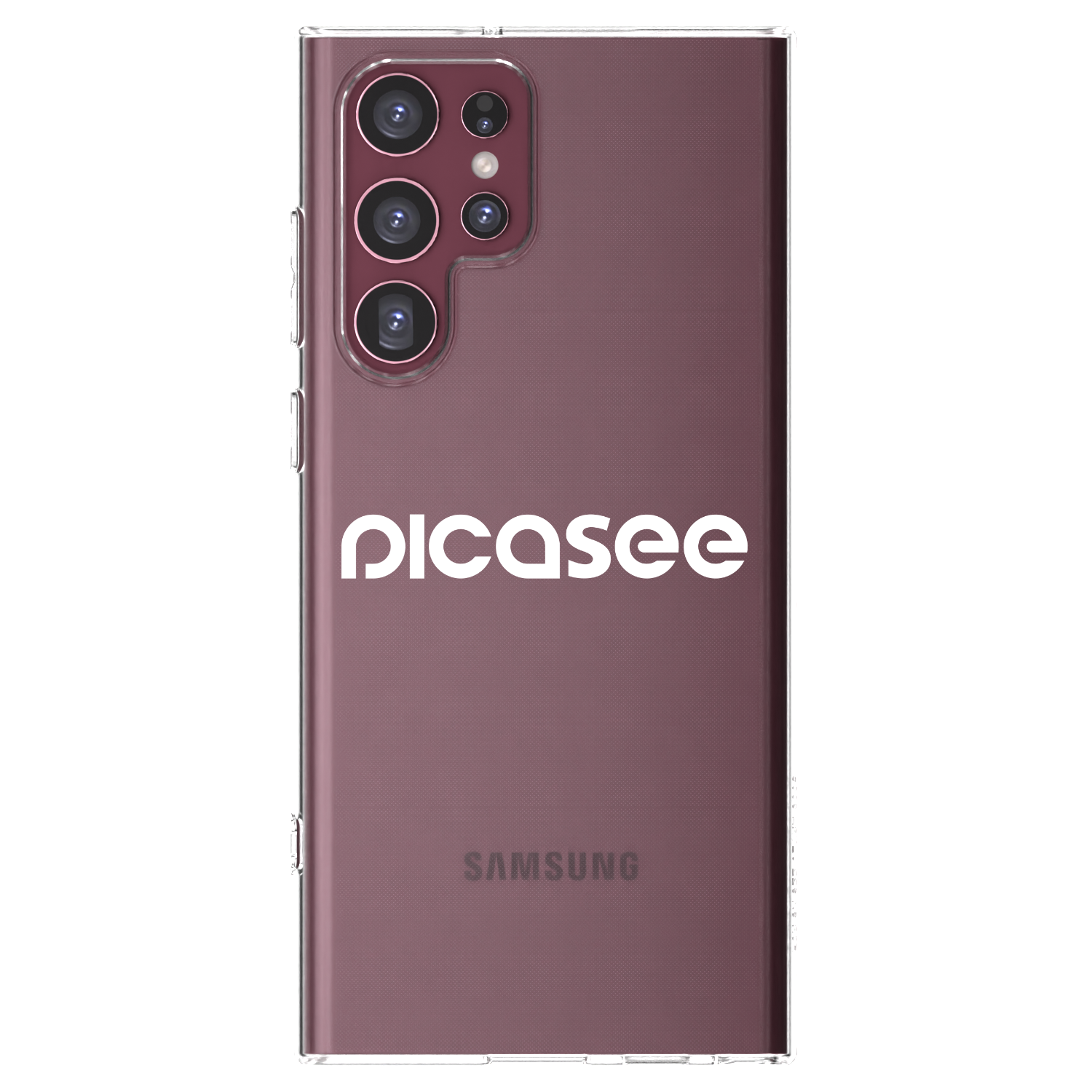 Picasee silikonowe przeźroczyste etui na Samsung Galaxy S22 Ultra 5G - Picasee - new logo - white