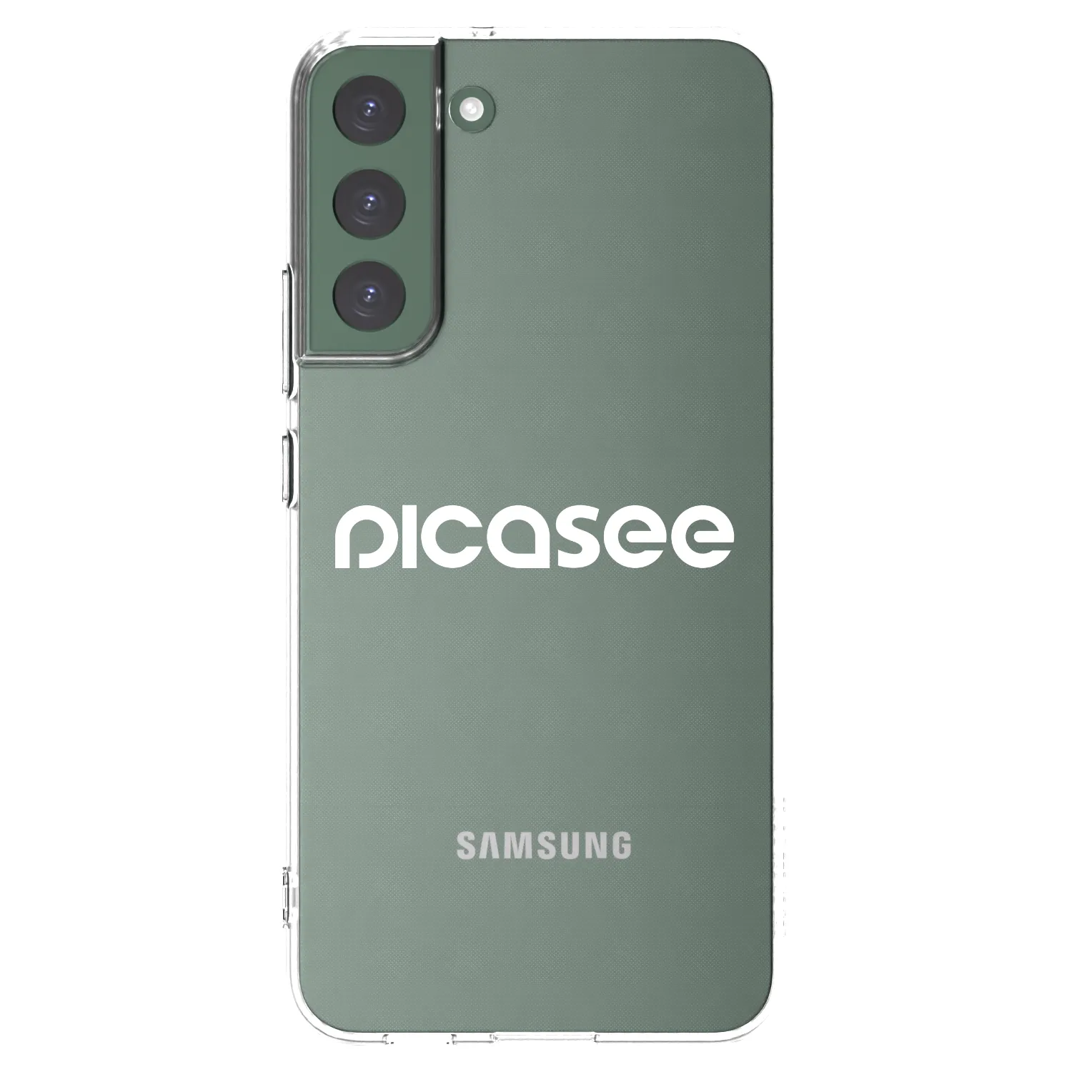 Picasee silikonowe przeźroczyste etui na Samsung Galaxy S22+ 5G - Picasee - new logo - white
