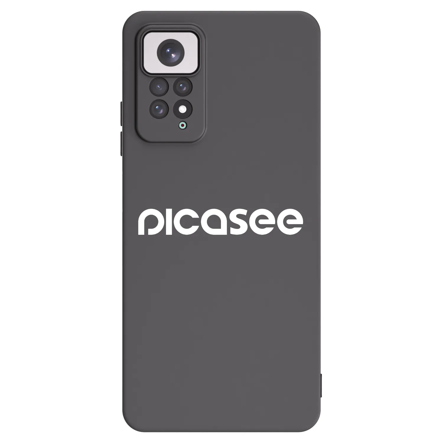 Picasee silikonowe czarne etui na Xiaomi Redmi Note 11 - Picasee - new logo - white