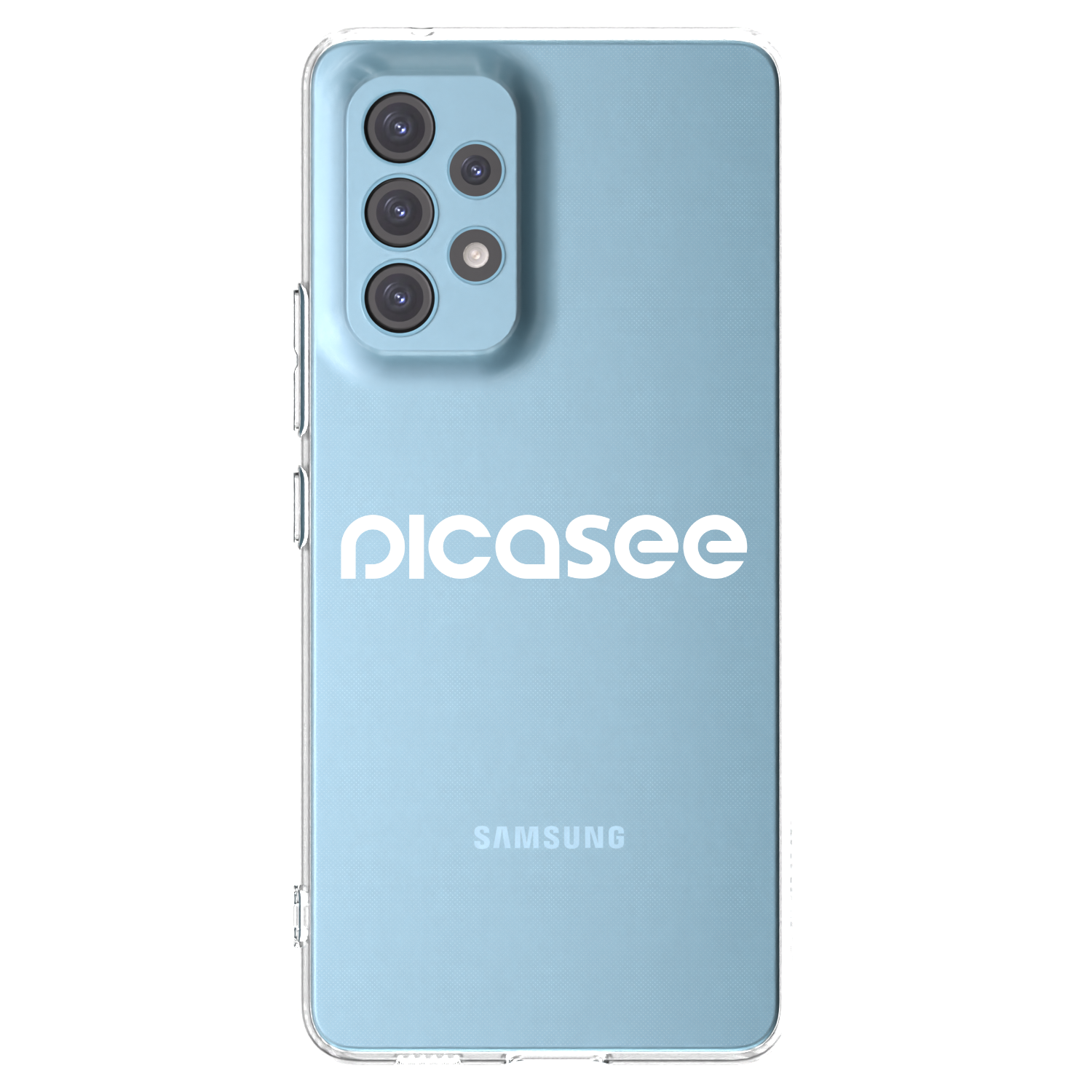Picasee silikonowe przeźroczyste etui na Samsung Galaxy A53 5G A536 - Picasee - new logo - white