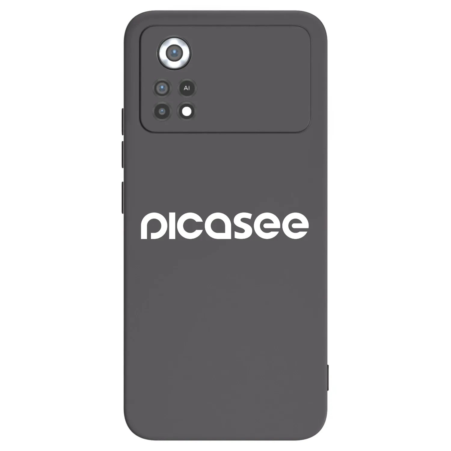 Picasee silikonowe czarne etui na Xiaomi Poco X4 Pro 5G - Picasee - new logo - white