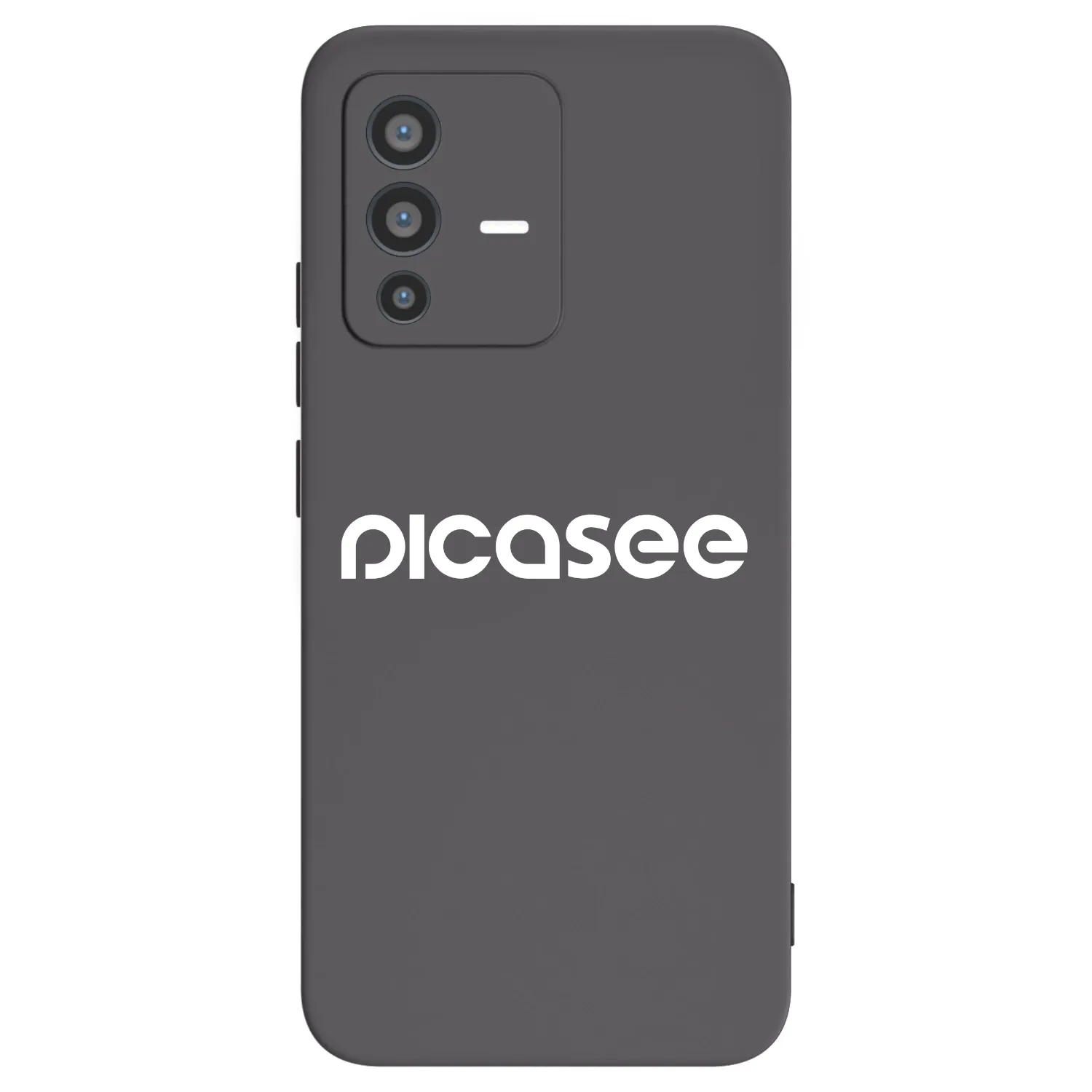 Picasee silikonowe czarne etui na Vivo V23 5G - Picasee - new logo - white