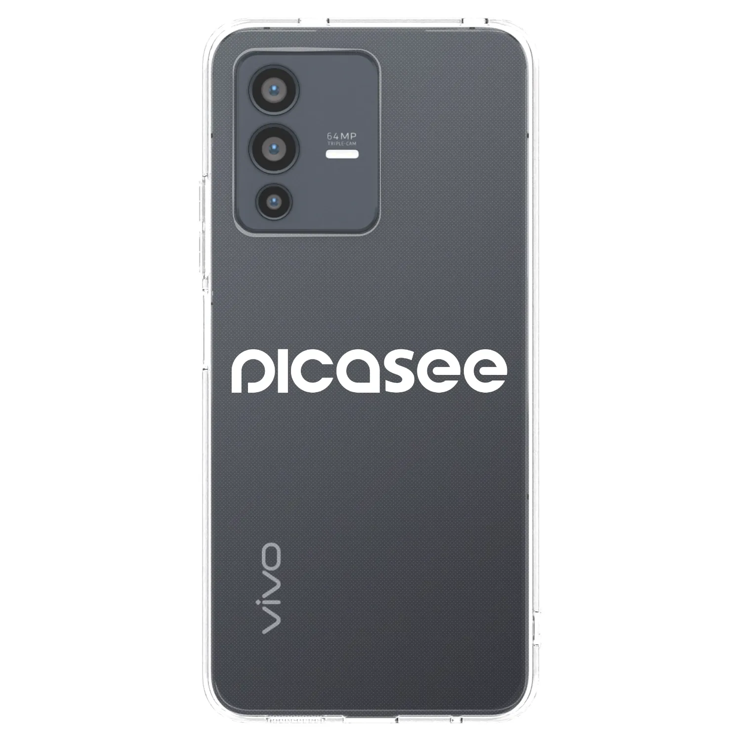 Picasee silikonowe przeźroczyste etui na Vivo V23 5G - Picasee - new logo - white