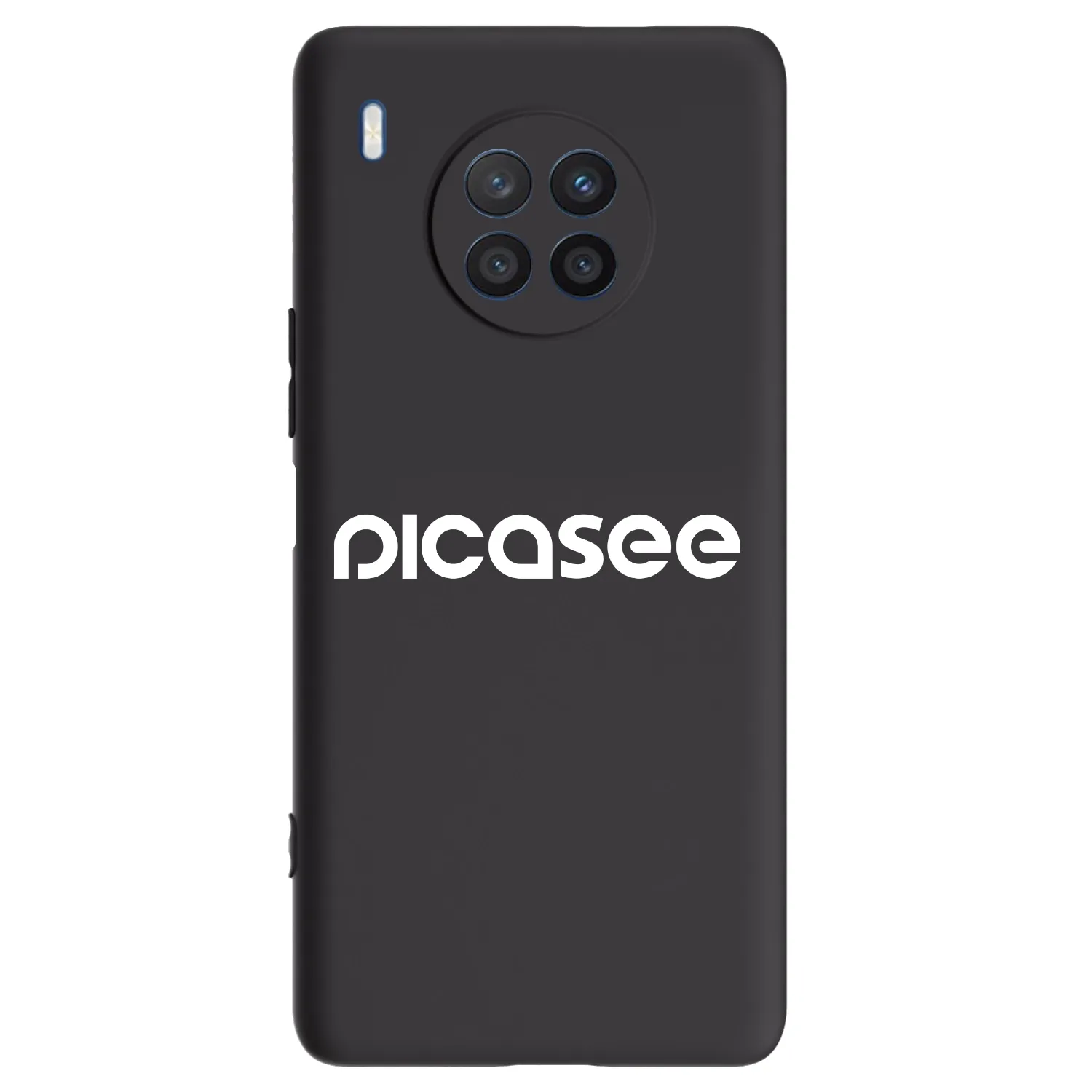 Picasee silikonowe czarne etui na Honor 50 Lite - Picasee - new logo - white