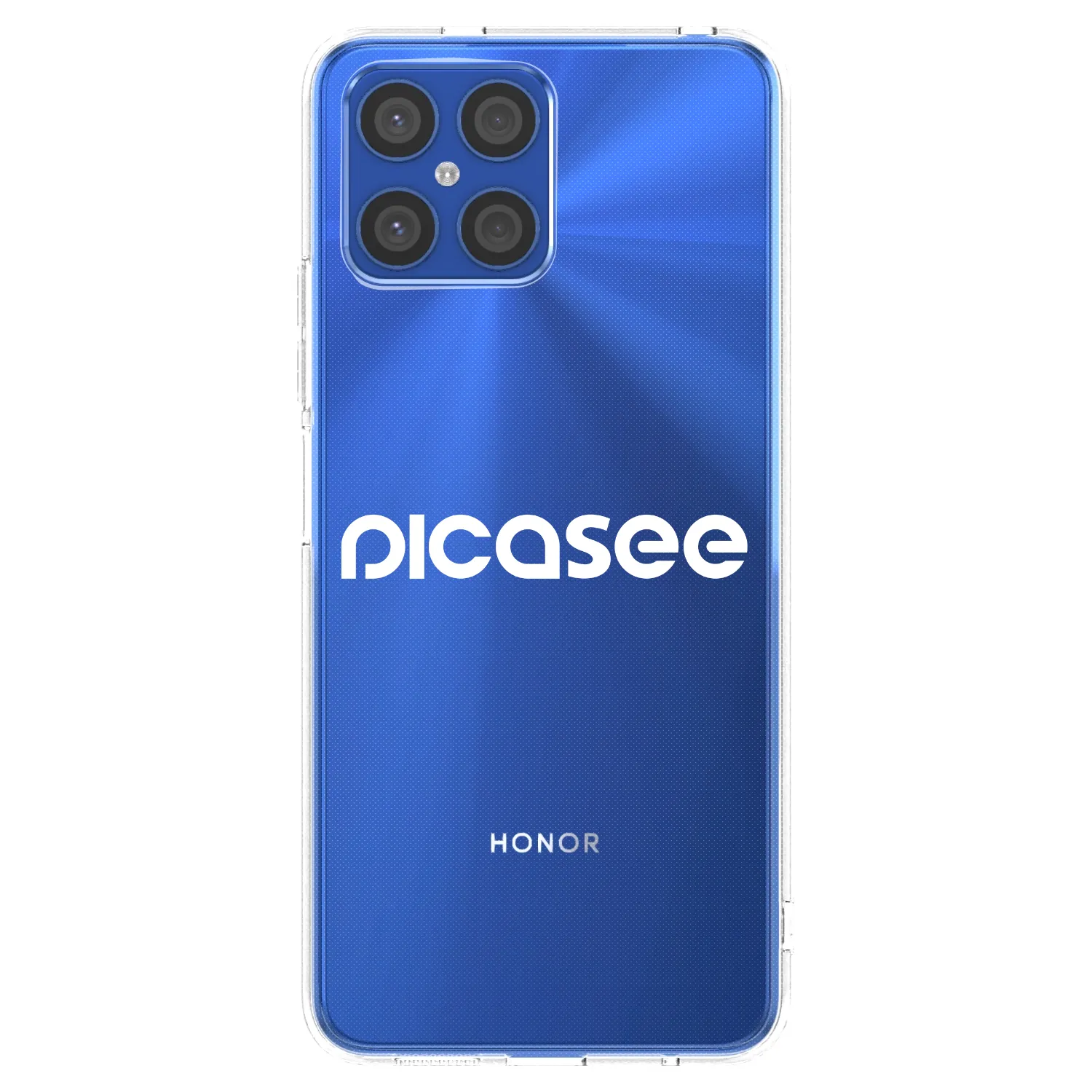 Picasee silikonowe przeźroczyste etui na Honor X8 4G - Picasee - new logo - white