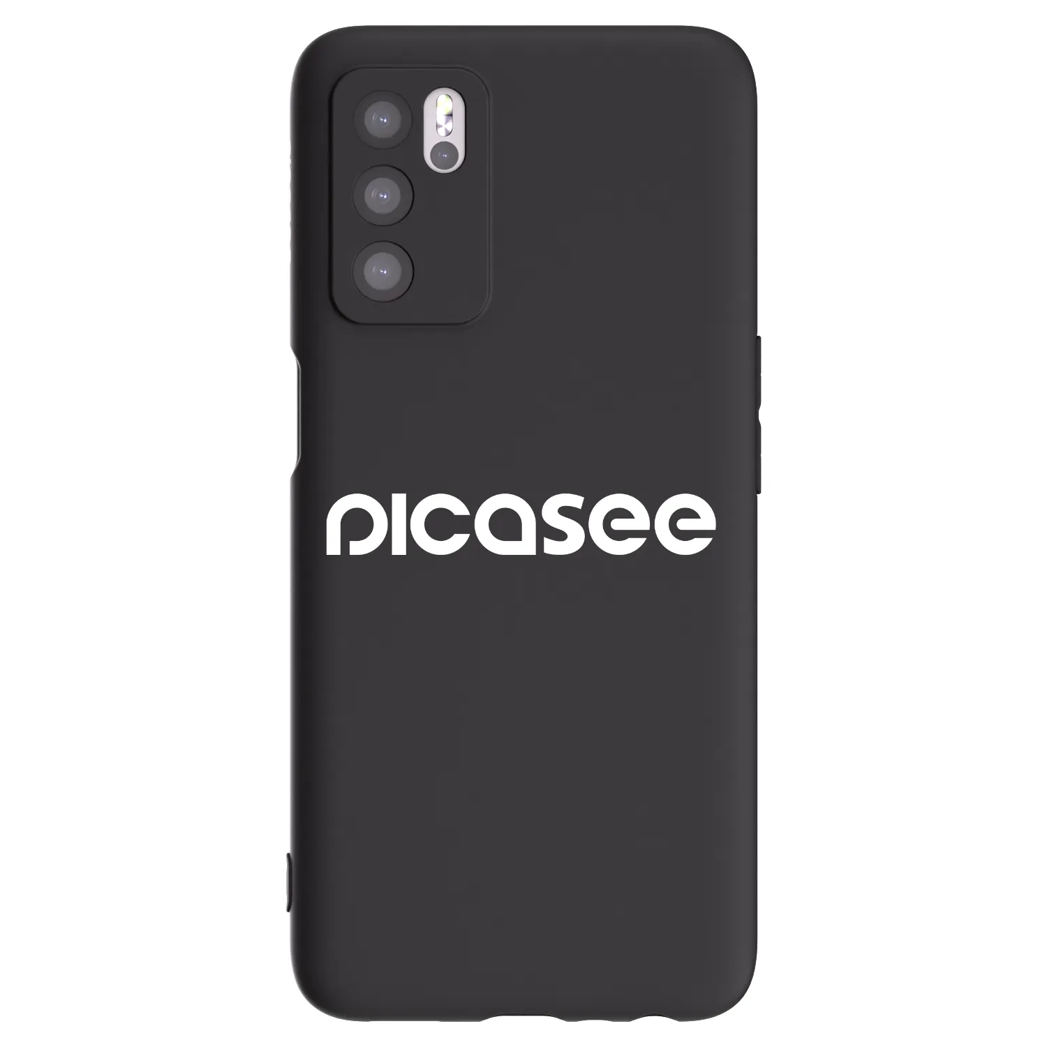 Picasee silikonowe czarne etui na OPPO A16s - Picasee - new logo - white