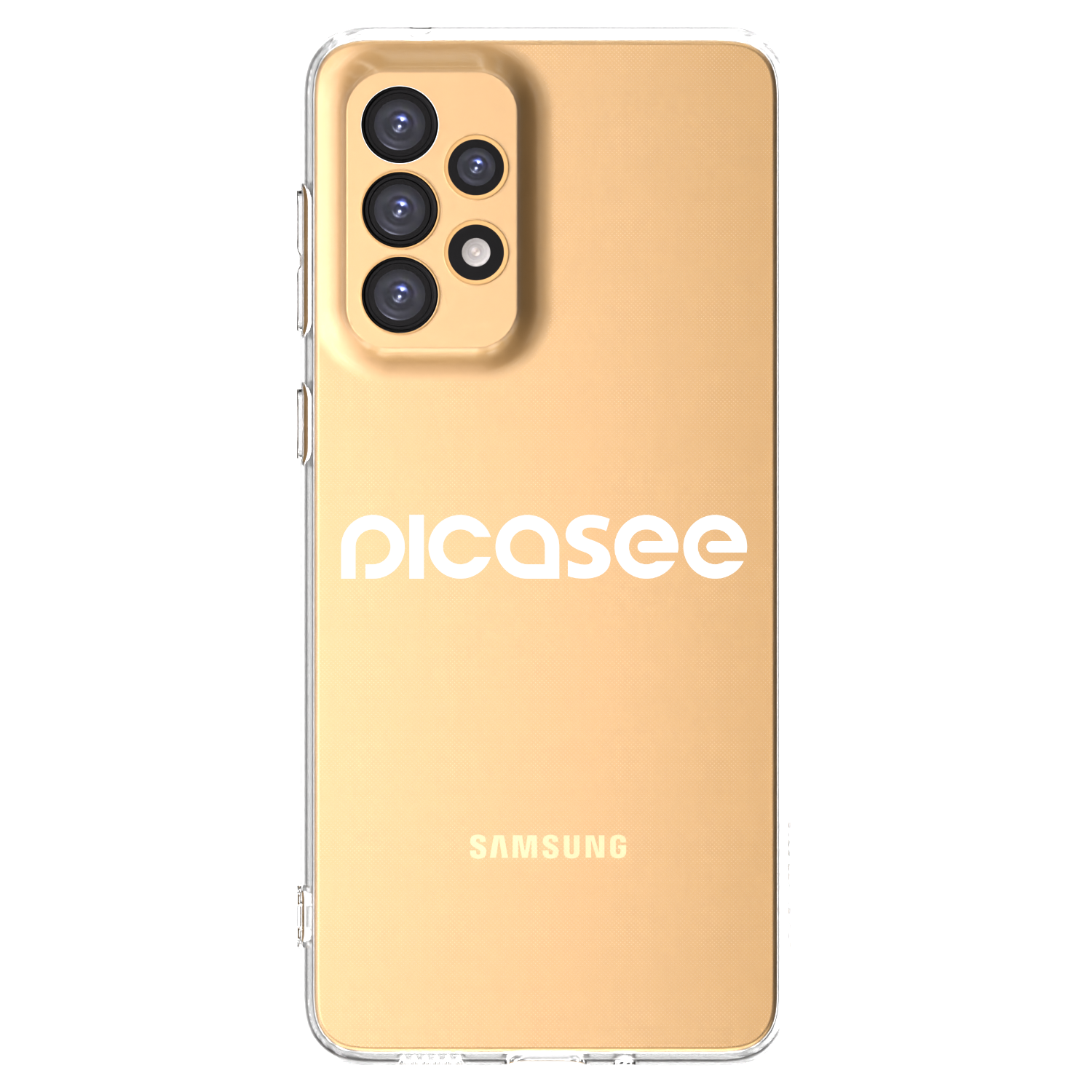 Picasee silikonowe przeźroczyste etui na Samsung Galaxy A33 5G A336 - Picasee - new logo - white