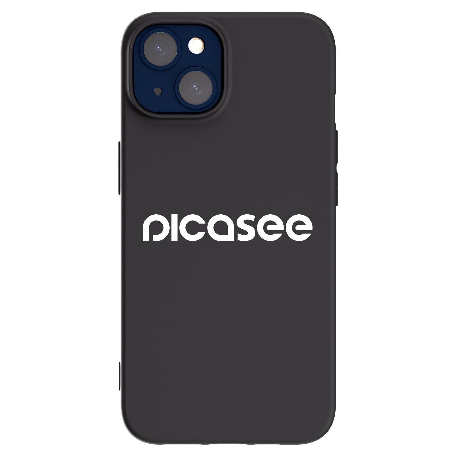Picasee silikonowe czarne etui na Apple iPhone 14 - Picasee - new logo - white