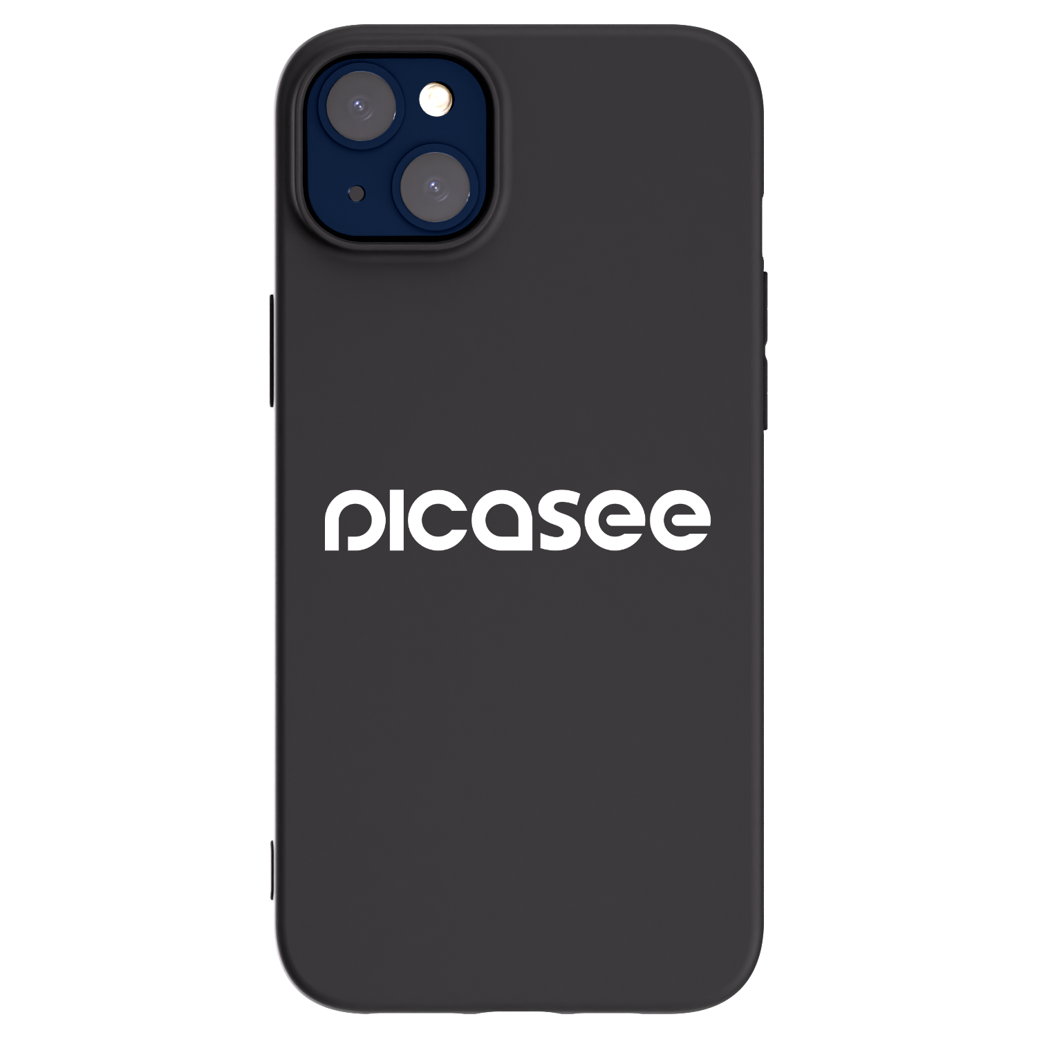 Picasee silikonowe czarne etui na Apple iPhone 14 Plus - Picasee - new logo - white