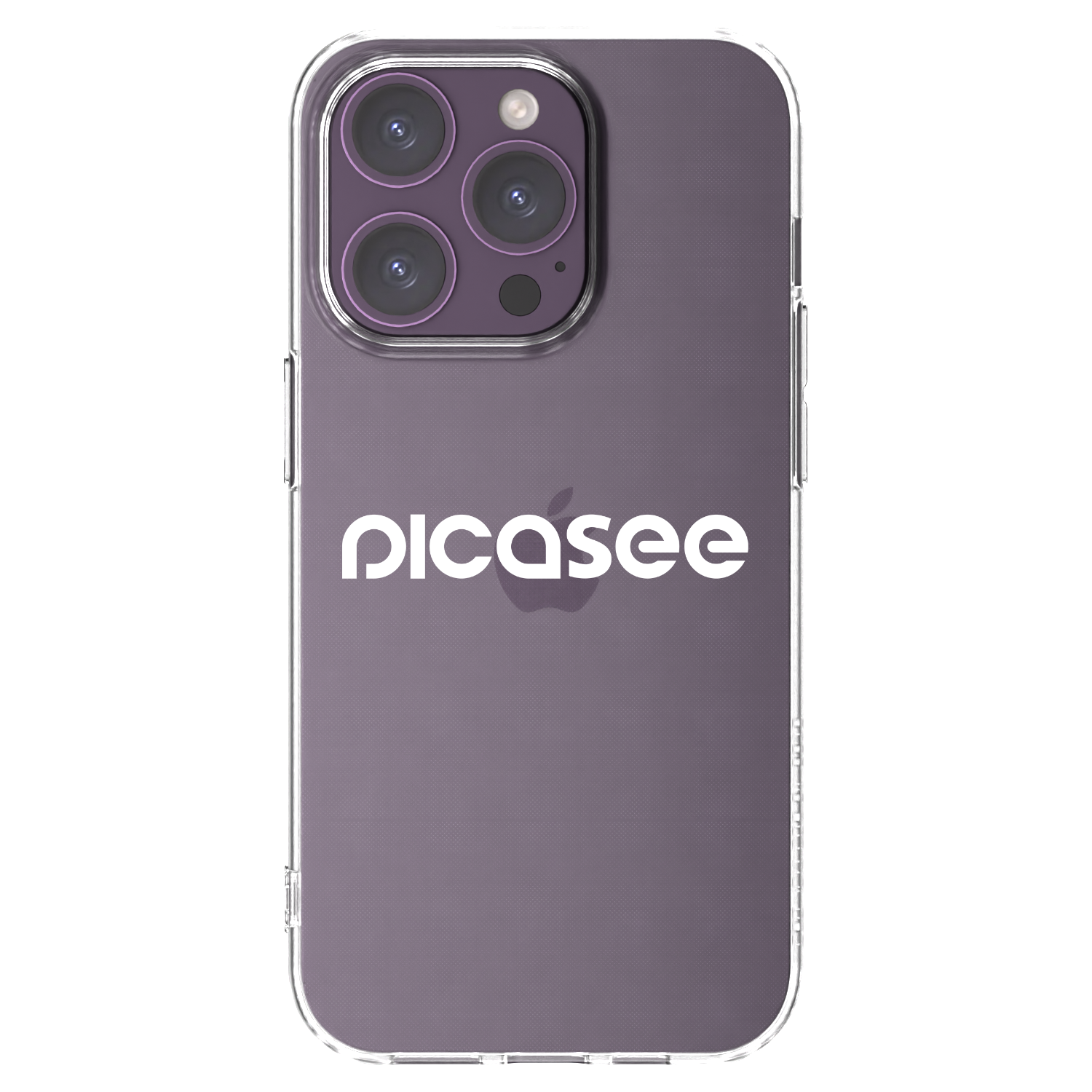 Picasee silikonowe przeźroczyste etui na Apple iPhone 14 Pro - Picasee - new logo - white