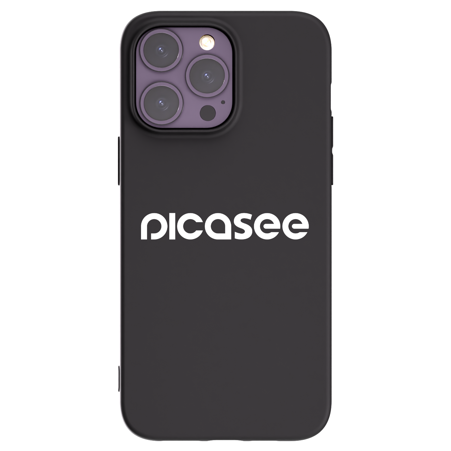 Picasee silikonowe czarne etui na Apple iPhone 14 Pro Max - Picasee - new logo - white