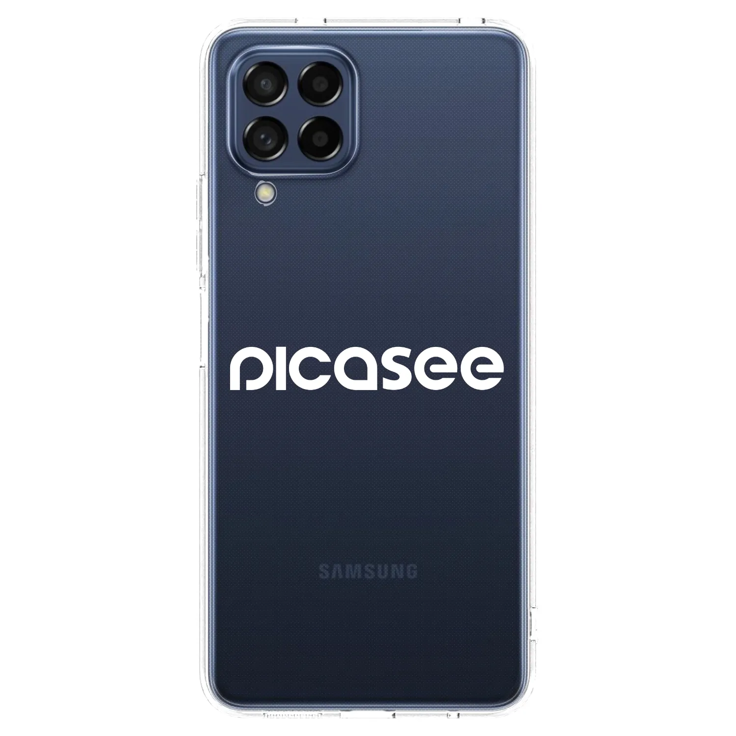 Picasee silikonowe przeźroczyste etui na Samsung Galaxy M53 5G - Picasee - new logo - white