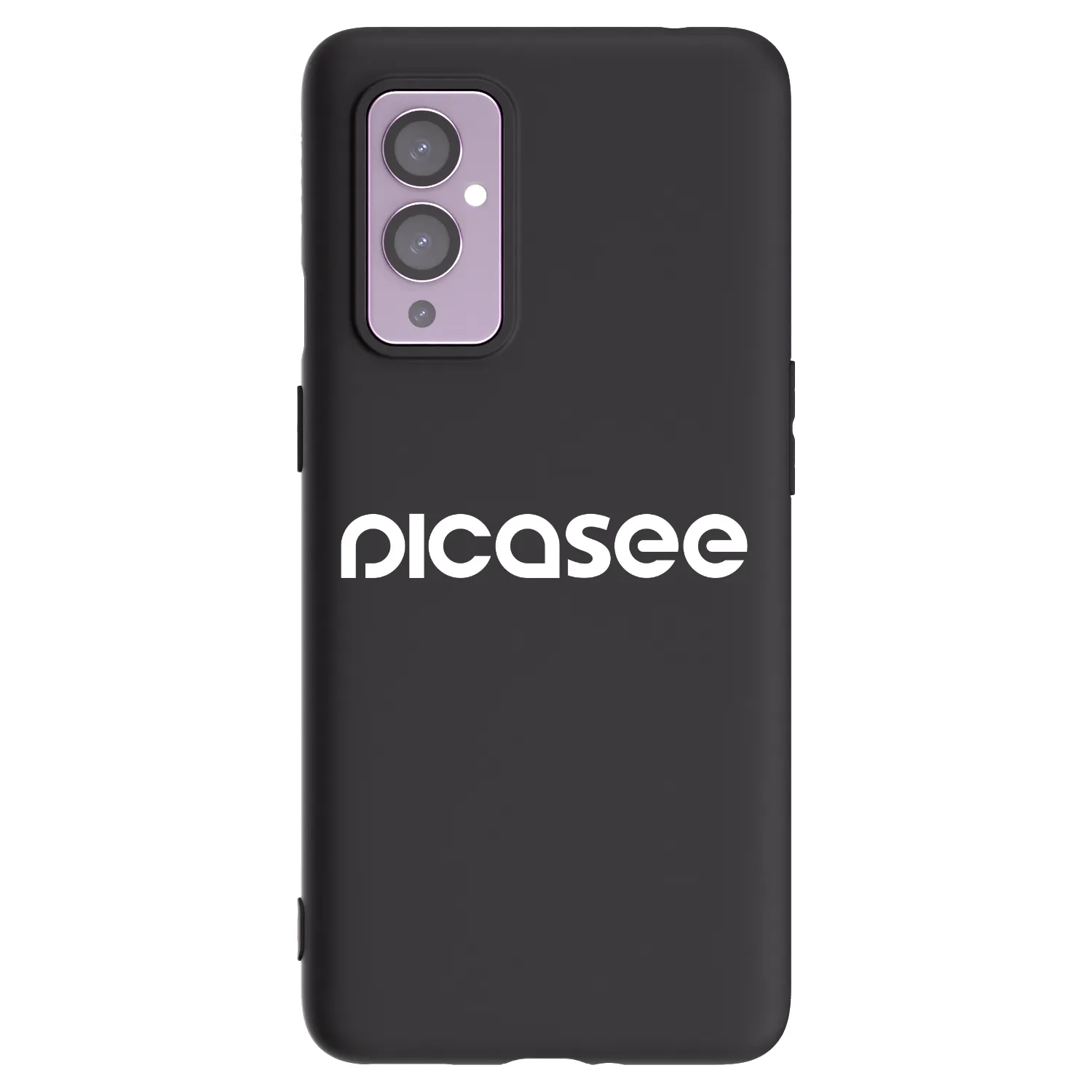 Picasee silikonowe czarne etui na OnePlus 9 - Picasee - new logo - white