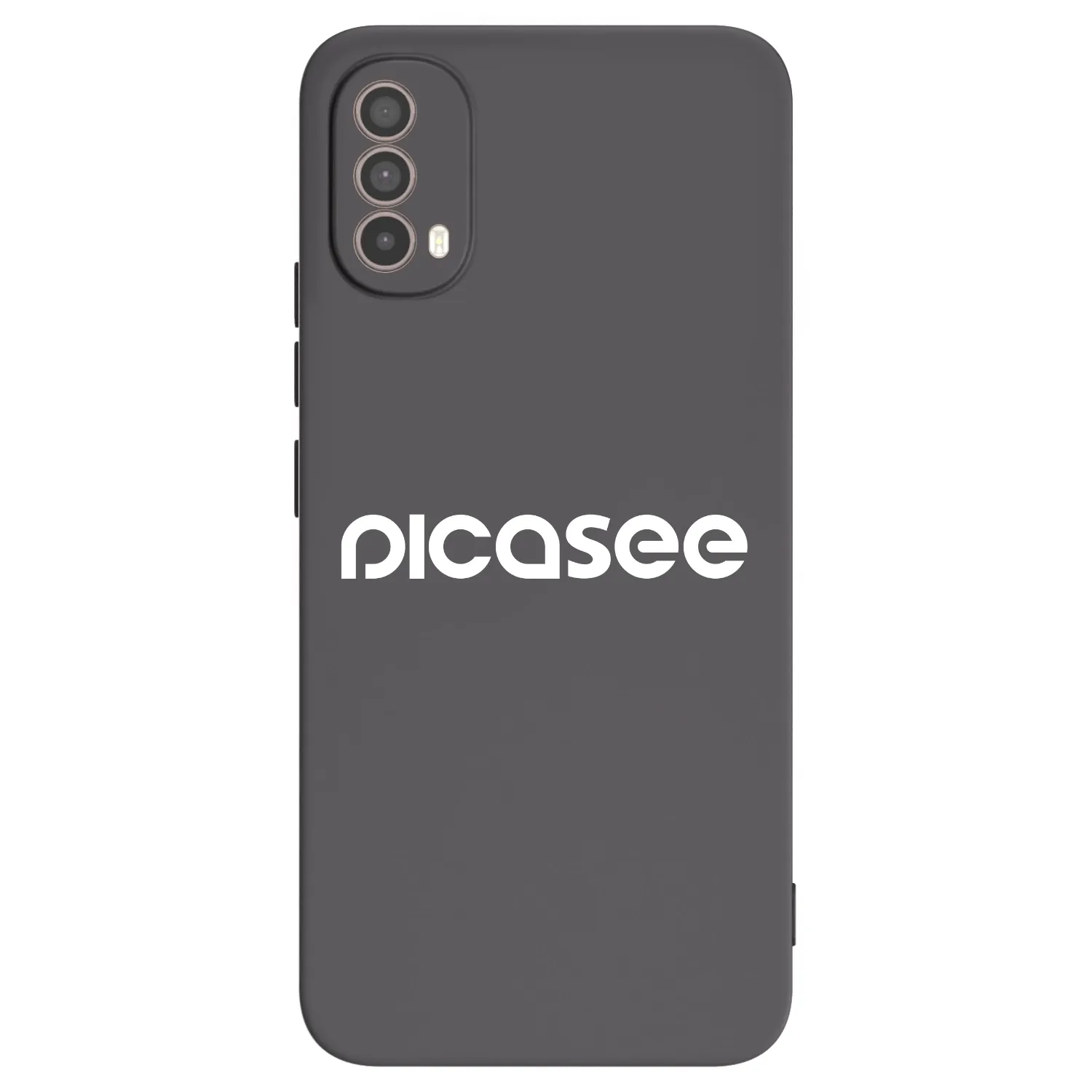 Picasee silikonowe czarne etui na Motorola Moto E40 - Picasee - new logo - white
