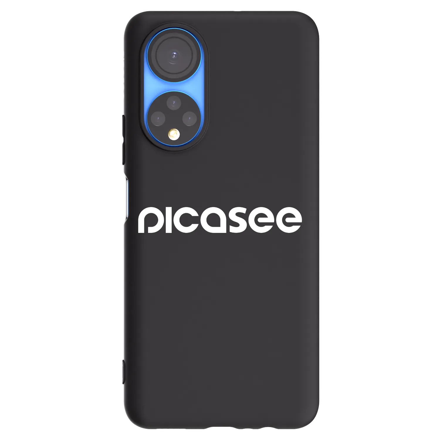 Picasee silikonowe czarne etui na Honor X7 - Picasee - new logo - white
