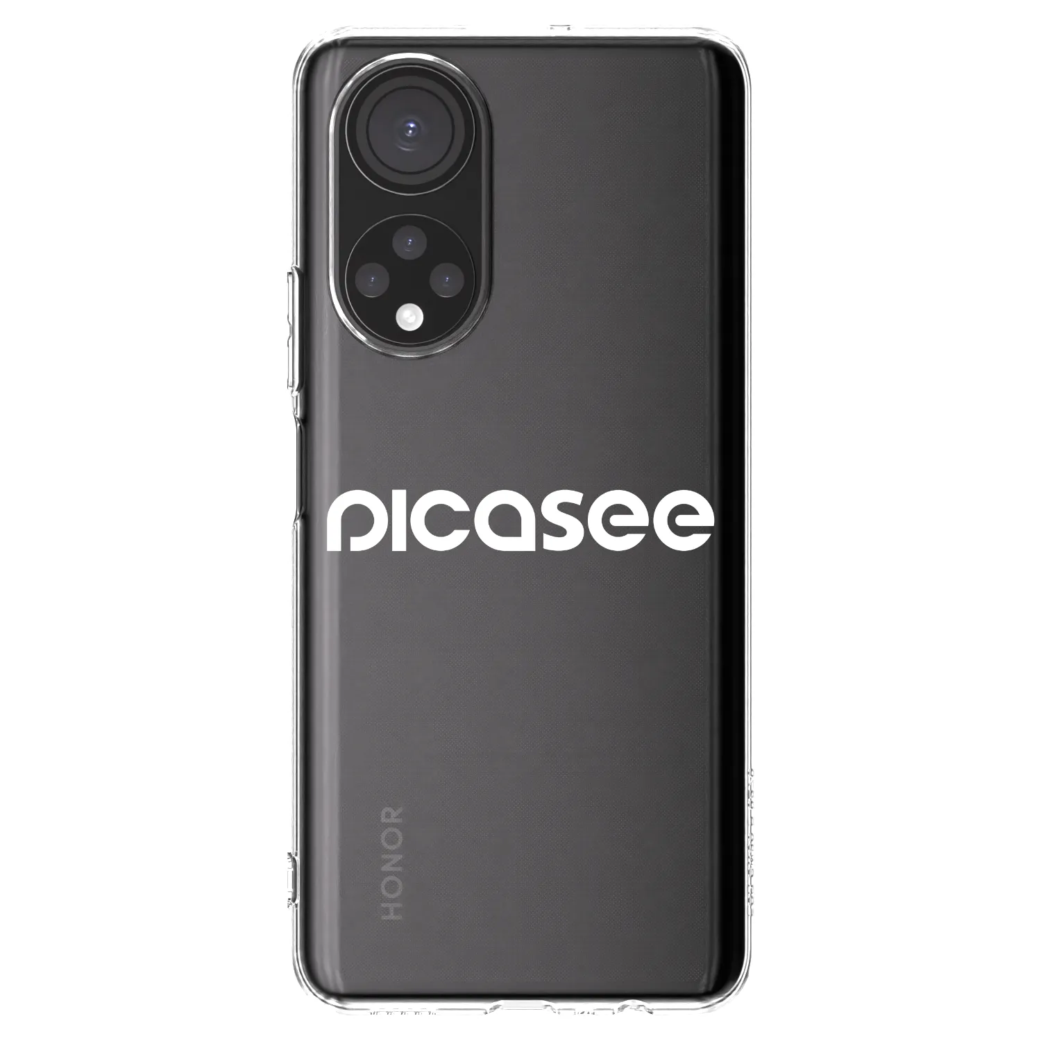 Picasee silikonowe przeźroczyste etui na Honor X7 - Picasee - new logo - white