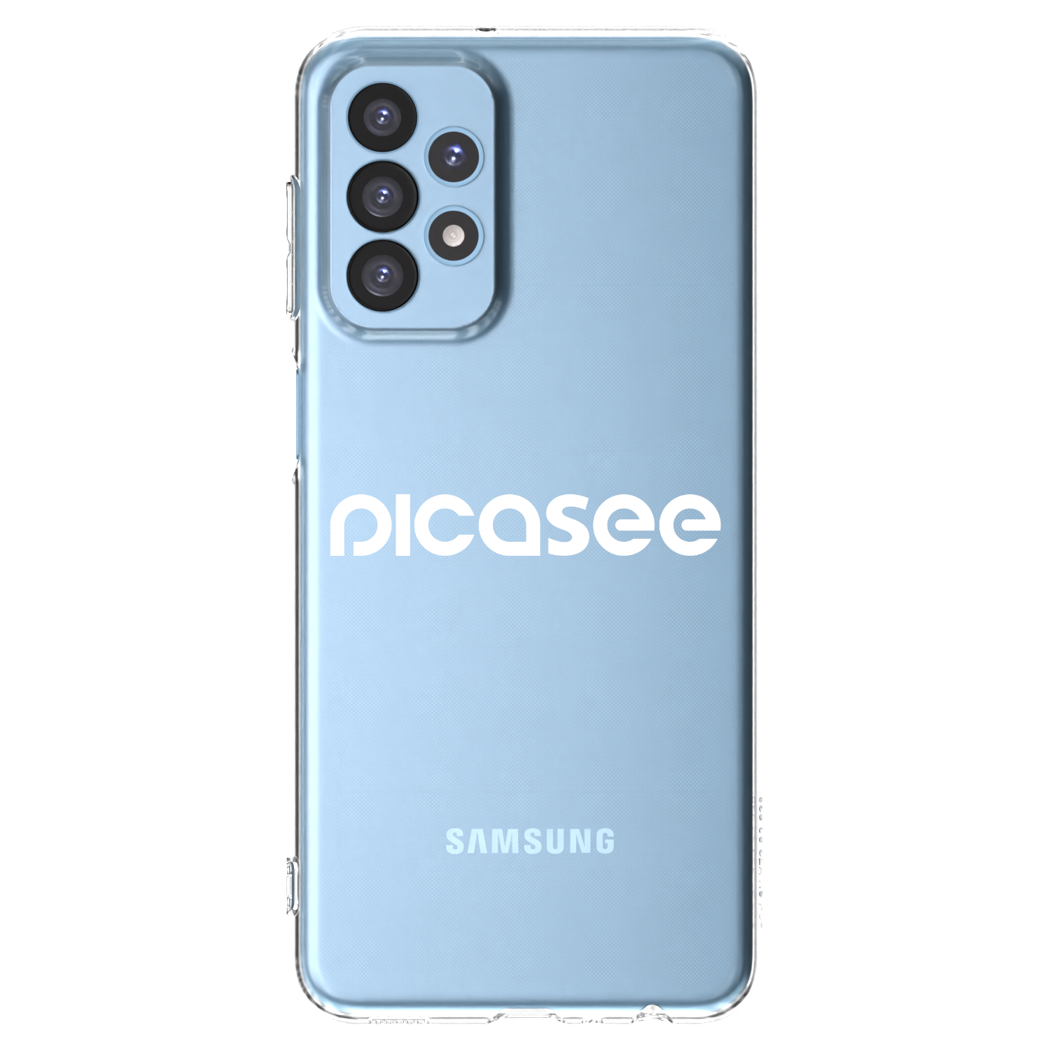 Picasee silikonowe przeźroczyste etui na Samsung Galaxy A23 A235F 4G - Picasee - new logo - white