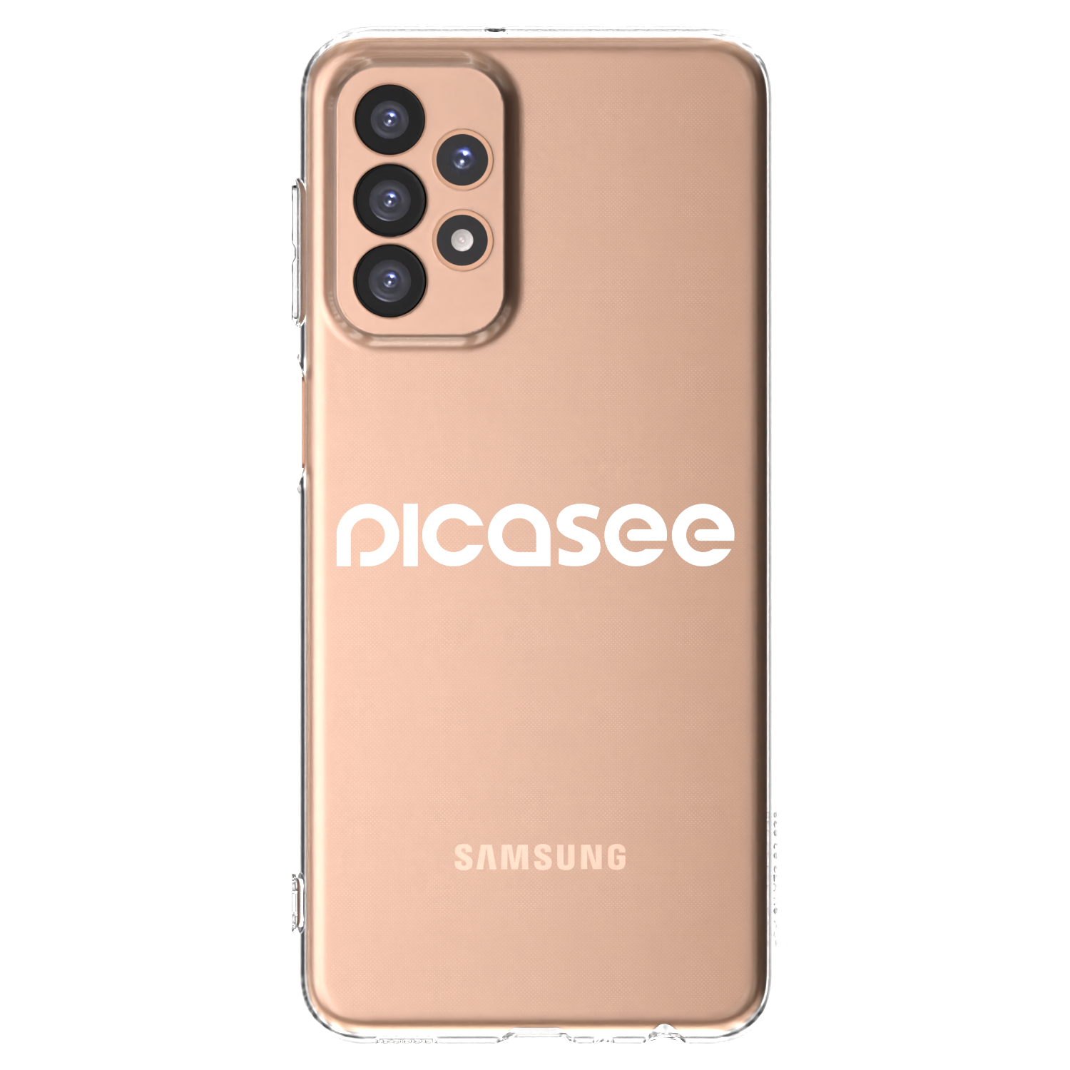 Picasee silikonowe przeźroczyste etui na Samsung Galaxy A23 A236B 5G - Picasee - new logo - white