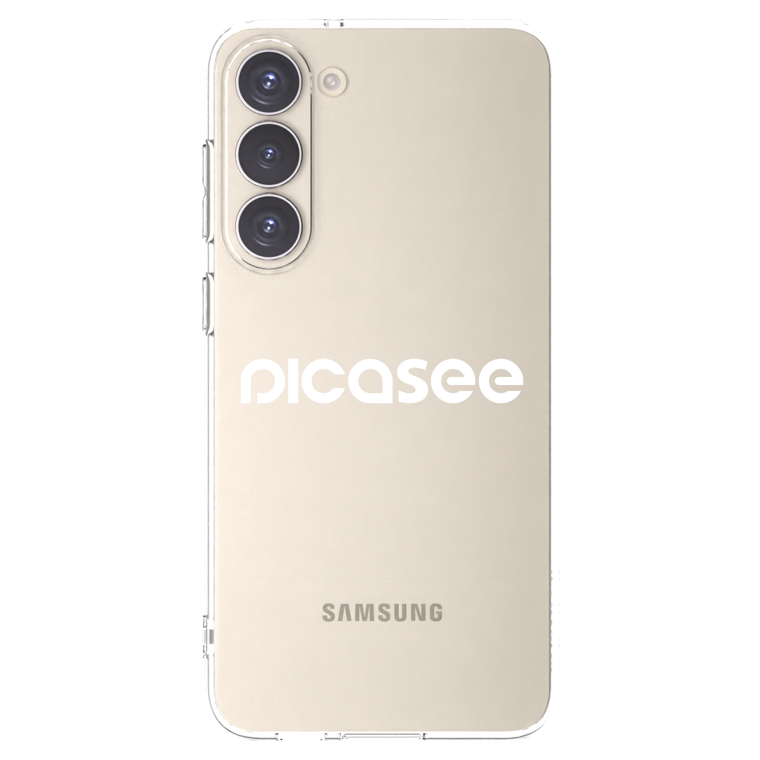 Picasee silikonowe przeźroczyste etui na Samsung Galaxy S23+ 5G - Picasee - new logo - white