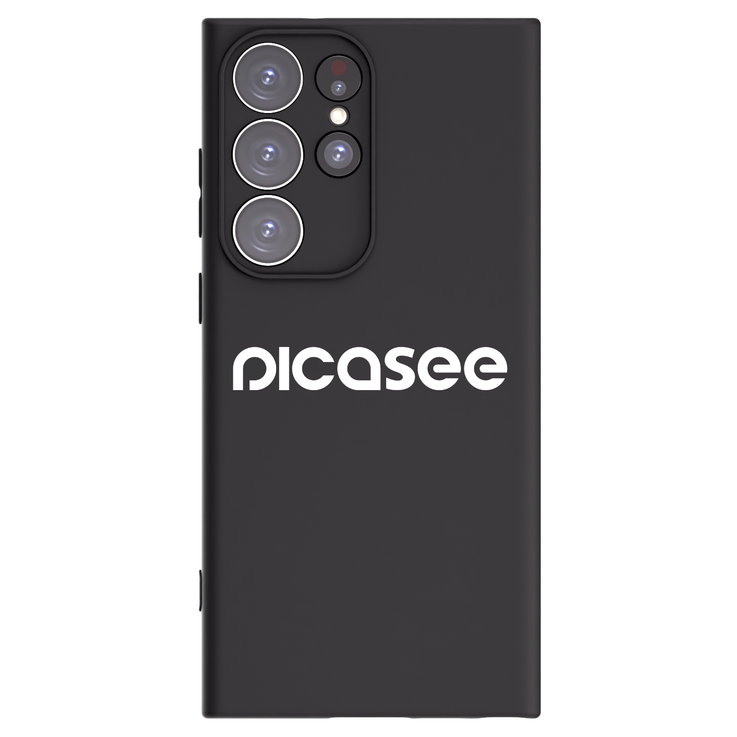 Picasee silikonowe czarne etui na Samsung Galaxy S23 Ultra 5G - Picasee - new logo - white