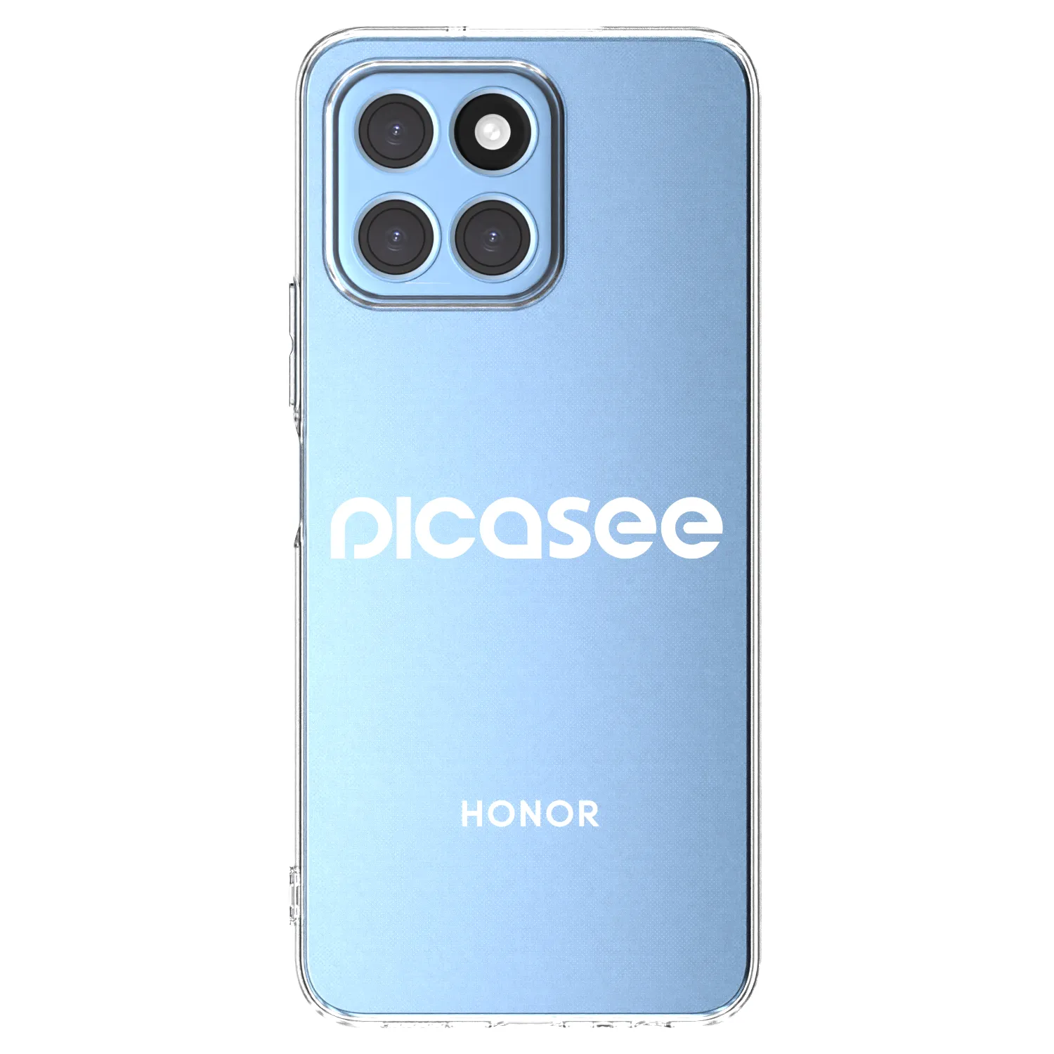 Picasee silikonowe przeźroczyste etui na Honor X8 5G - Picasee - new logo - white