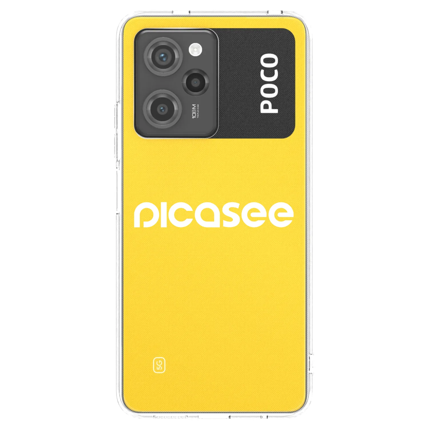 Picasee silikonowe czarne etui na Xiaomi Poco X5 Pro - Picasee - new logo - white