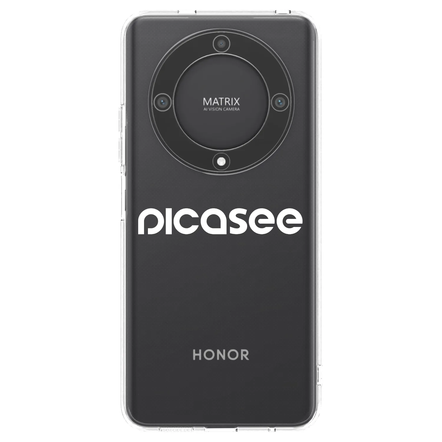Picasee silikonowe przeźroczyste etui na Honor Magic5 Lite 5G - Picasee - new logo - white