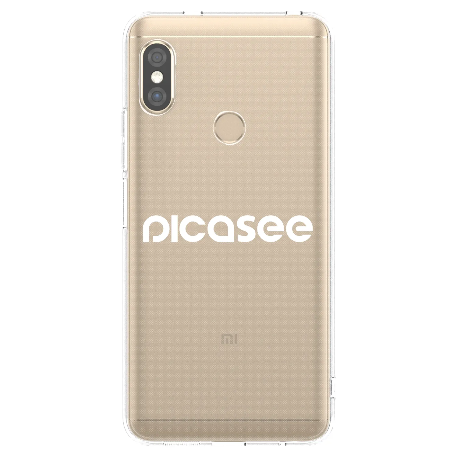 Picasee silikonowe przeźroczyste etui na Xiaomi Redmi Note 5 Global - Picasee - new logo - white