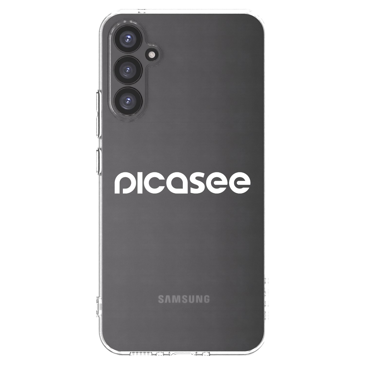 Picasee silikonowe przeźroczyste etui na Samsung Galaxy A34 5G A346B - Picasee - new logo - white