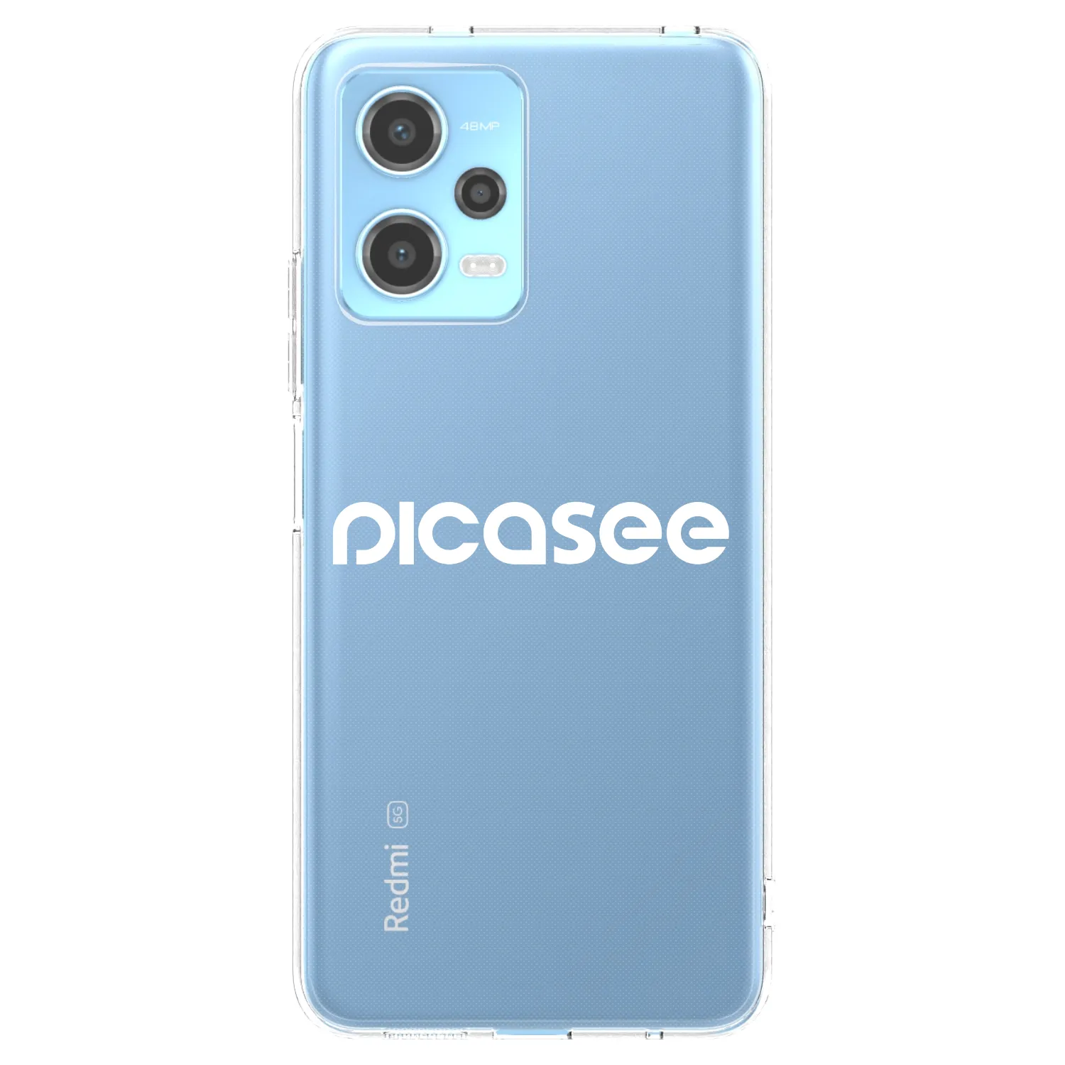 Picasee silikonowe przeźroczyste etui na Xiaomi Redmi Note 12 5G - Picasee - new logo - white