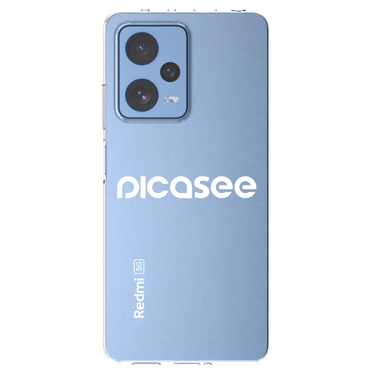 Picasee silikonowe przeźroczyste etui na Xiaomi Redmi Note 12 Pro 5G - Picasee - new logo - white