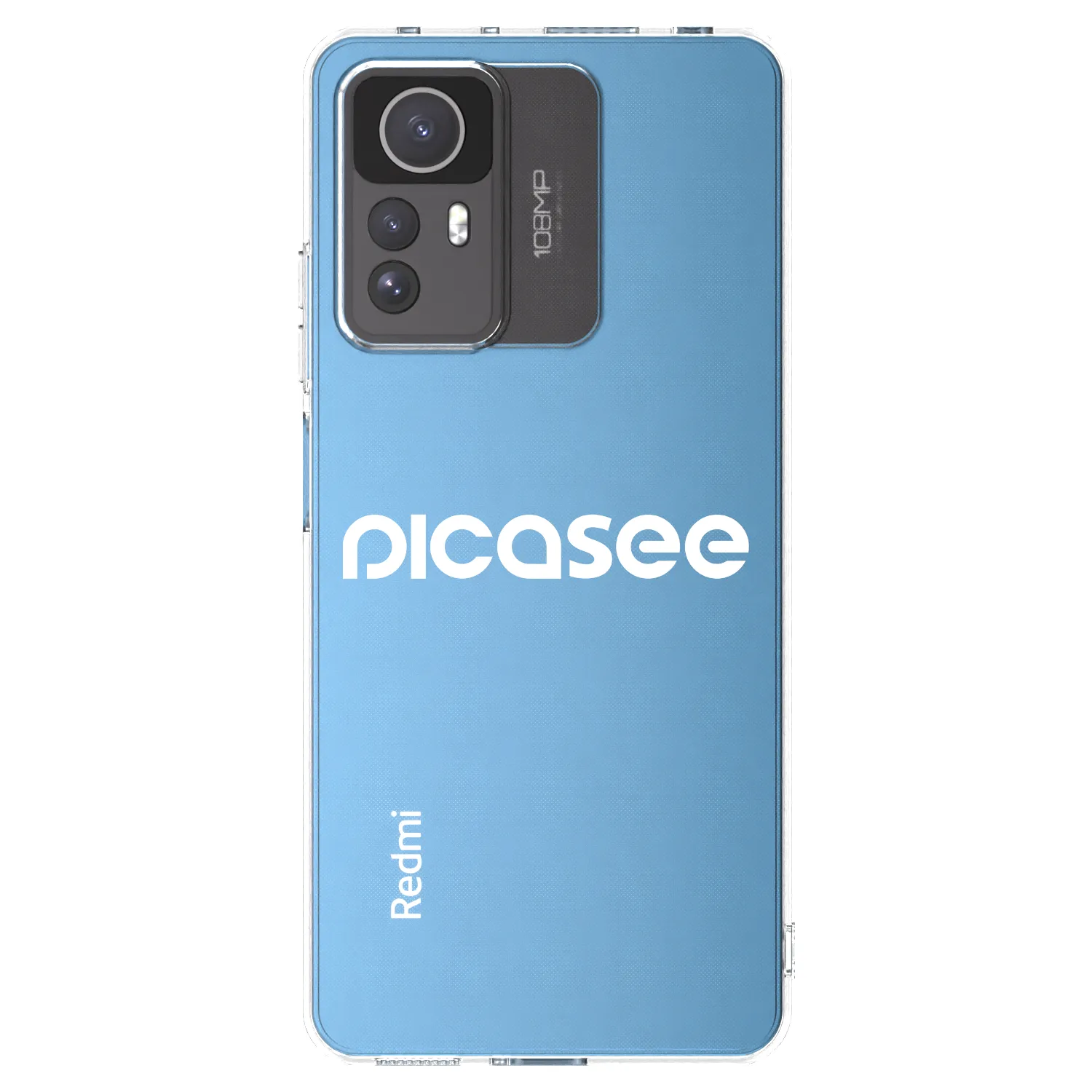 Picasee silikonowe przeźroczyste etui na Xiaomi Redmi Note 12S - Picasee - new logo - white