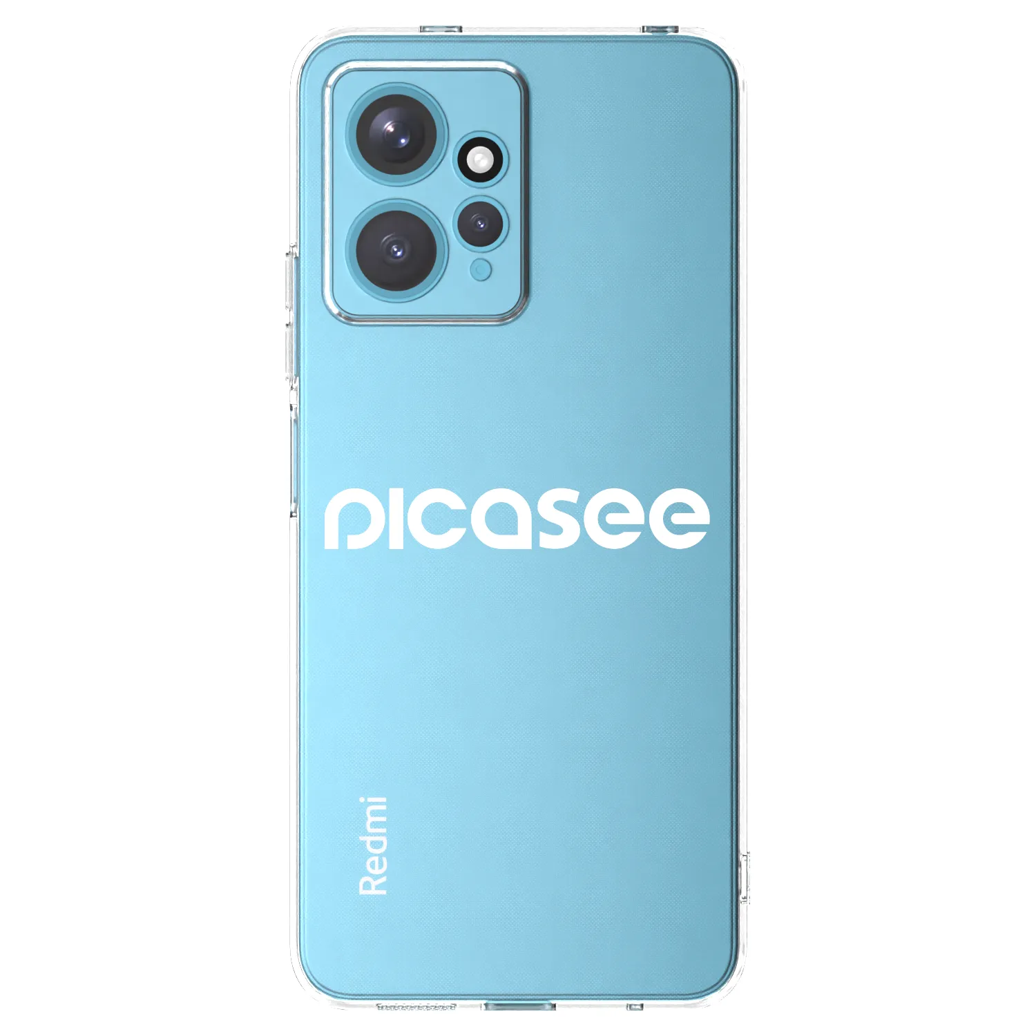Picasee silikonowe przeźroczyste etui na Xiaomi Redmi Note 12 4G - Picasee - new logo - white