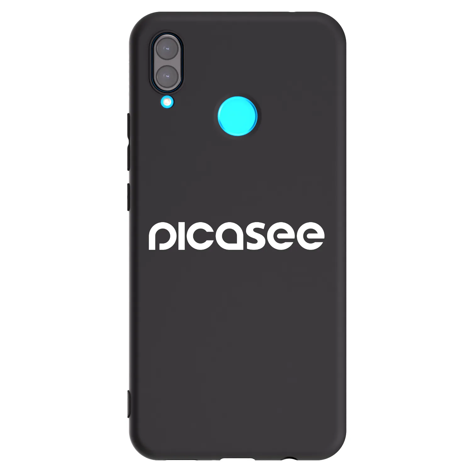 Picasee silikonowe czarne etui na Huawei Nova 3 - Picasee - new logo - white