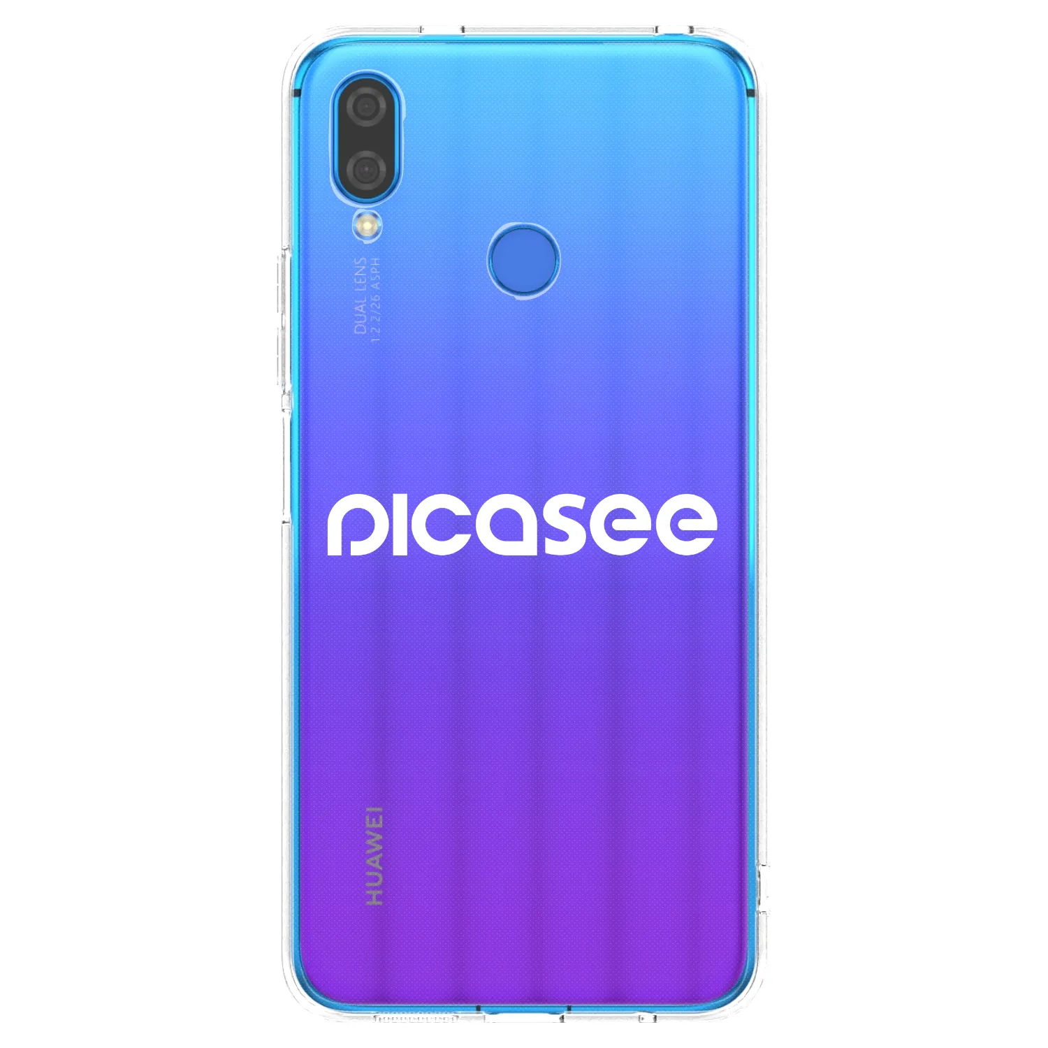 Picasee silikonowe przeźroczyste etui na Huawei Nova 3 - Picasee - new logo - white