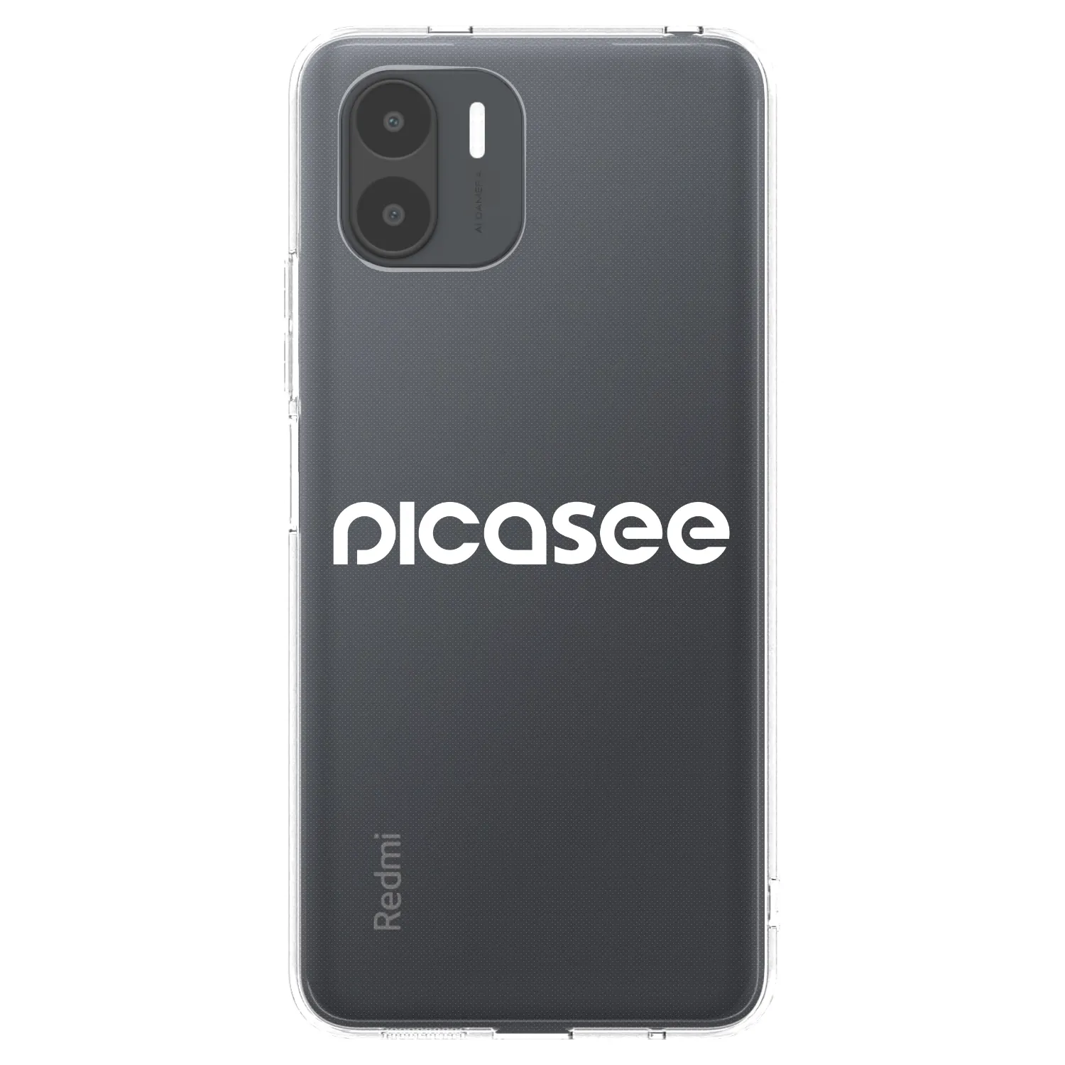 Picasee silikonowe przeźroczyste etui na Xiaomi Redmi A2 - Picasee - new logo - white