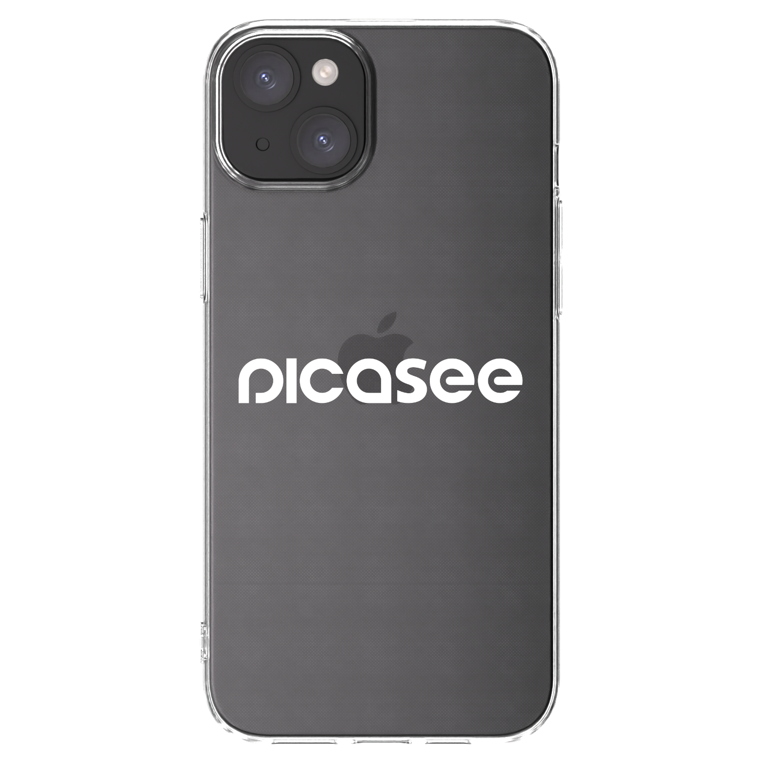 Picasee silikonowe przeźroczyste etui na Apple iPhone 15 Plus - Picasee - new logo - white