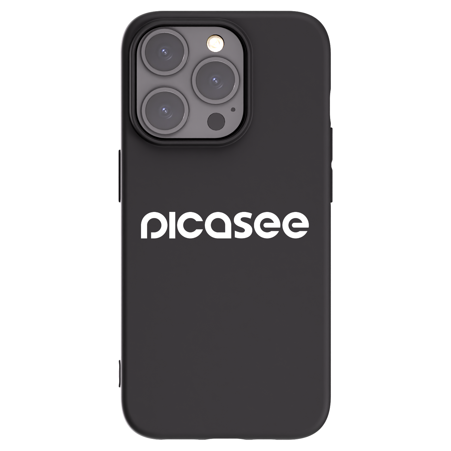 Picasee silikonowe czarne etui na Apple iPhone 15 Pro - Picasee - new logo - white