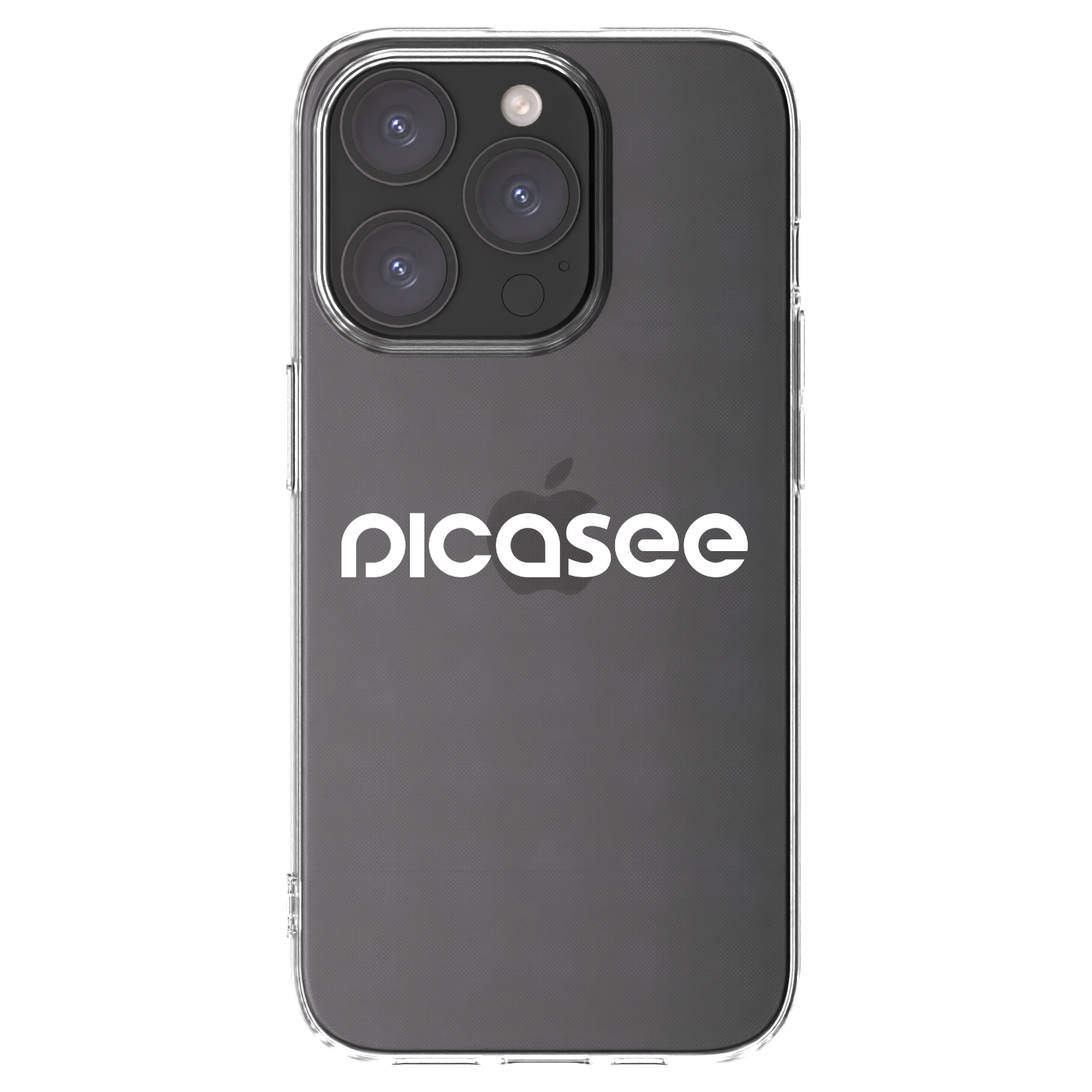Picasee silikonowe przeźroczyste etui na Apple iPhone 15 Pro - Picasee - new logo - white