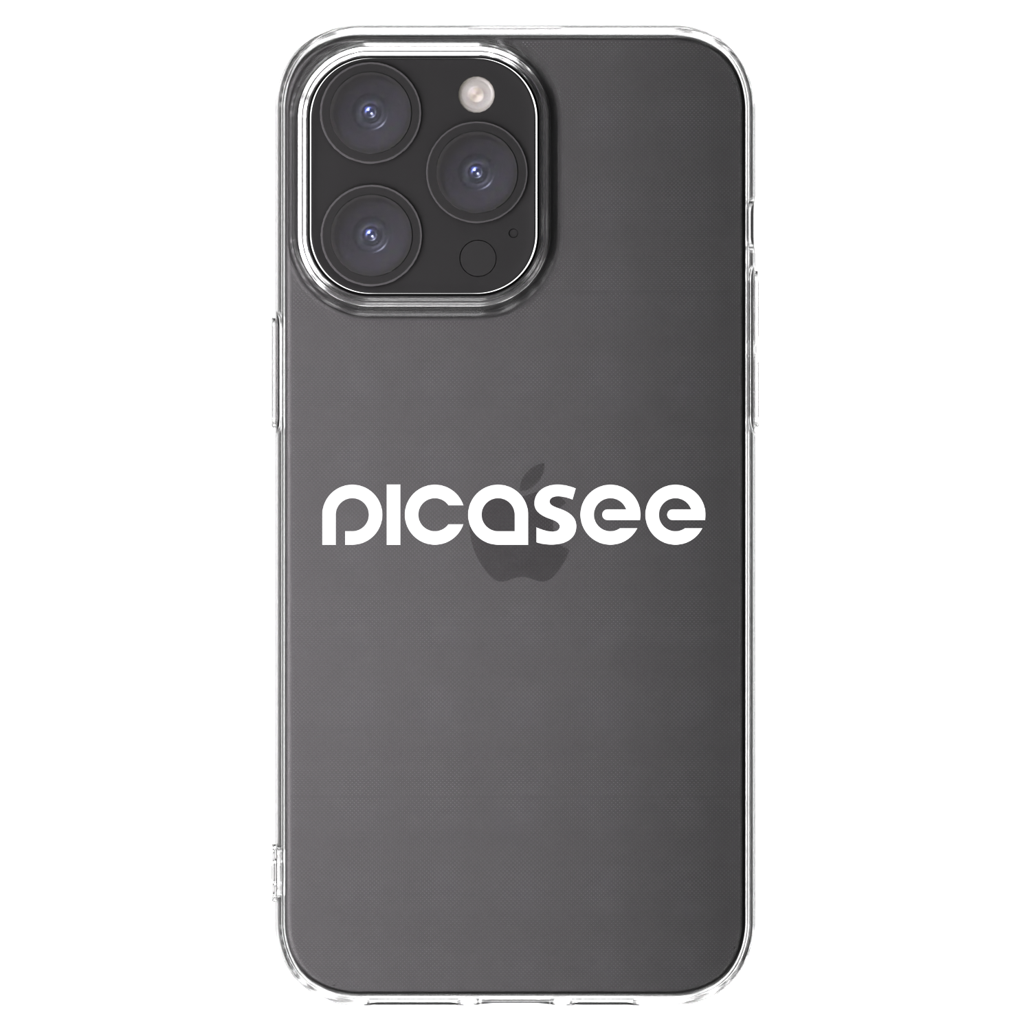 Picasee silikonowe przeźroczyste etui na Apple iPhone 15 Pro Max - Picasee - new logo - white