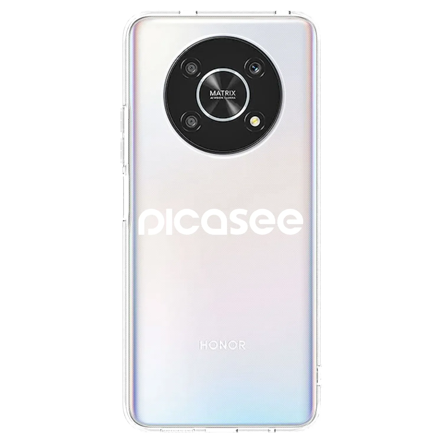 Picasee silikonowe przeźroczyste etui na Honor Magic4 Lite 5G - Picasee - new logo - white