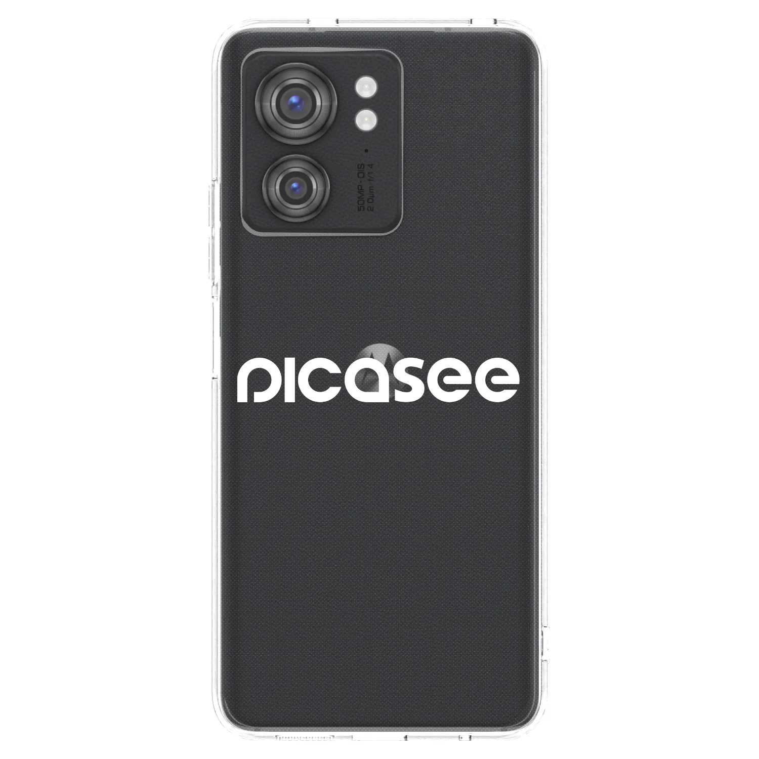 Picasee silikonowe przeźroczyste etui na Motorola Edge 40 - Picasee - new logo - white